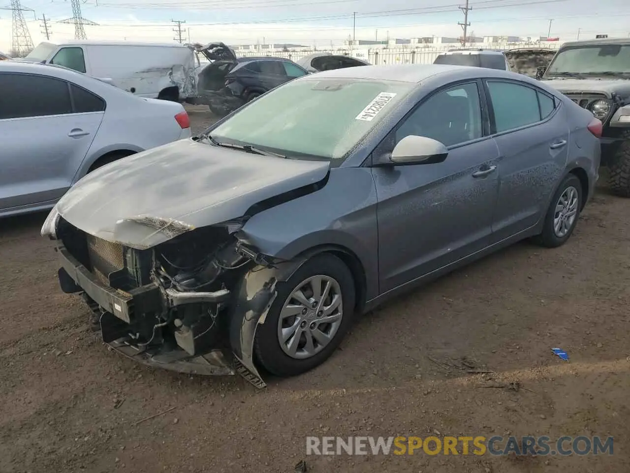 1 Фотография поврежденного автомобиля KMHD74LF1KU814735 HYUNDAI ELANTRA 2019