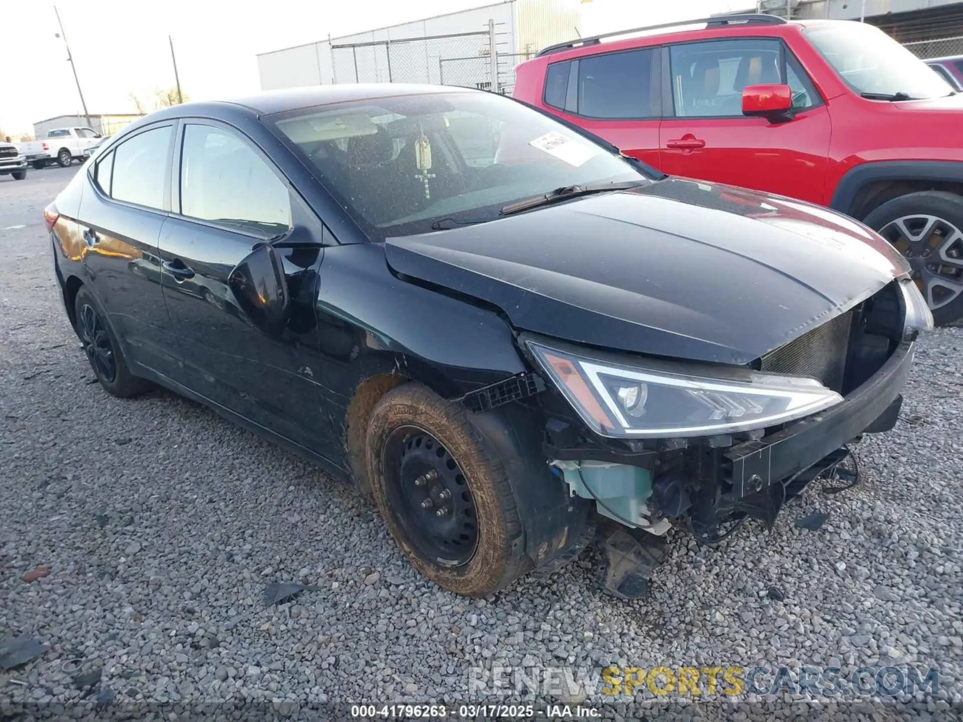 1 Photograph of a damaged car KMHD74LF2KU782992 HYUNDAI ELANTRA 2019
