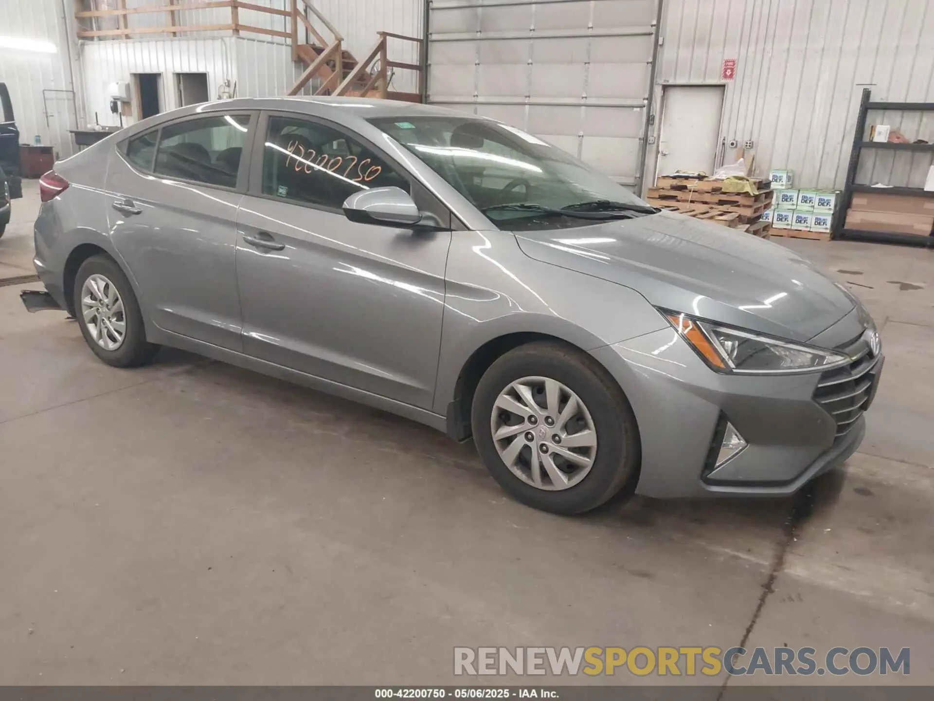1 Photograph of a damaged car KMHD74LF4KU878672 HYUNDAI ELANTRA 2019