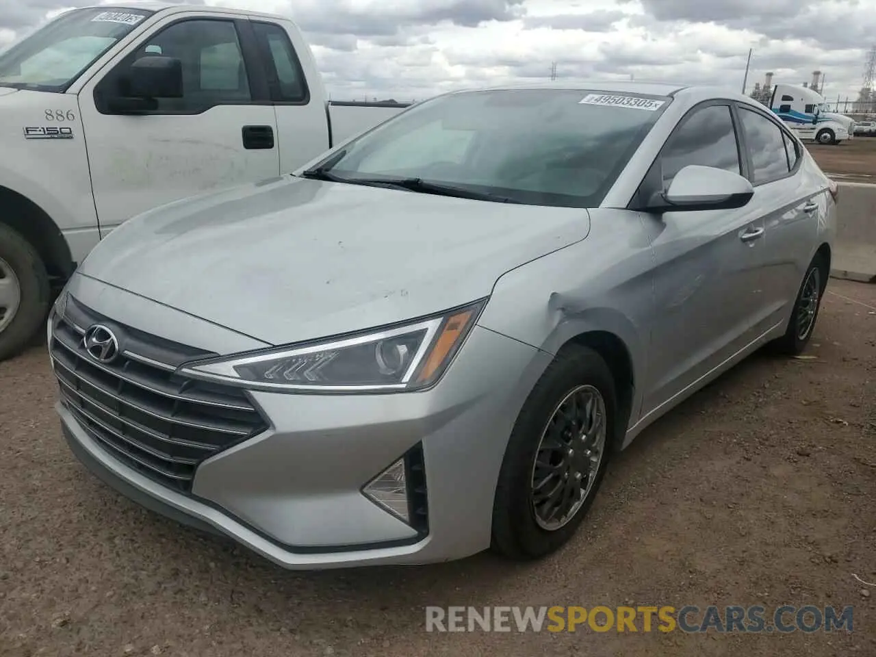 1 Photograph of a damaged car KMHD74LF5KU775230 HYUNDAI ELANTRA 2019