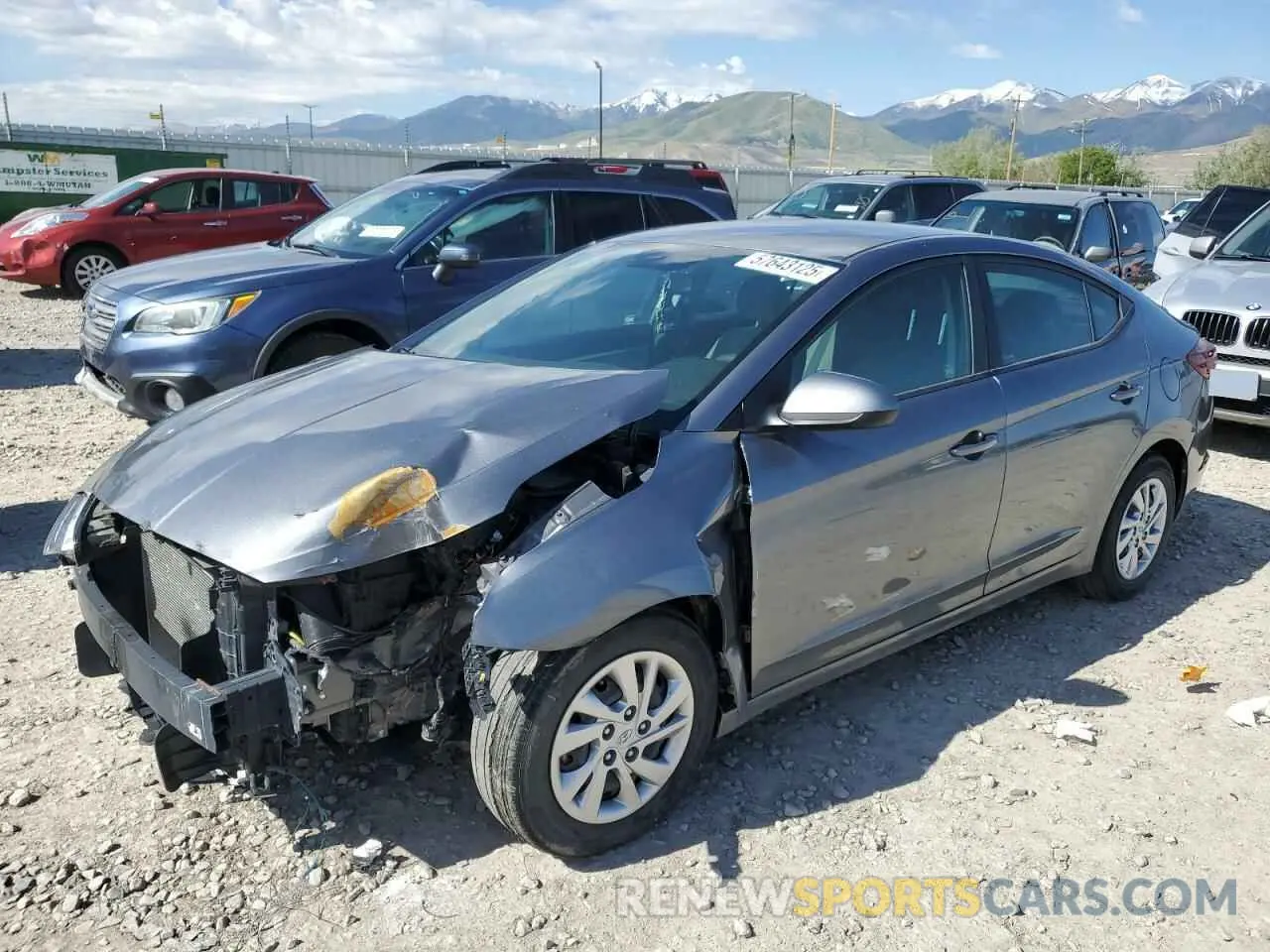 1 Photograph of a damaged car KMHD74LFXKU830657 HYUNDAI ELANTRA 2019