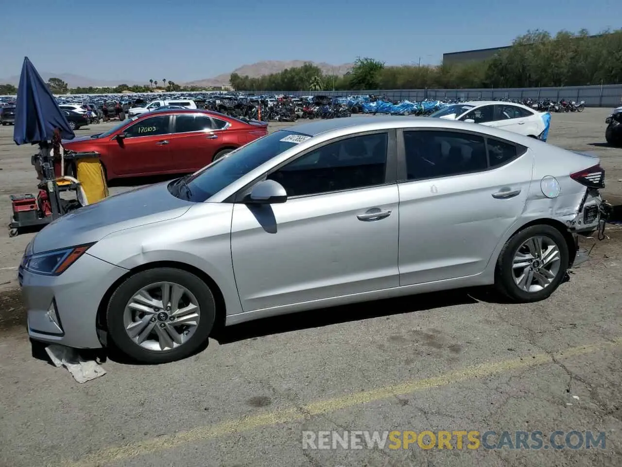 1 Photograph of a damaged car KMHD84LF0KU846072 HYUNDAI ELANTRA 2019