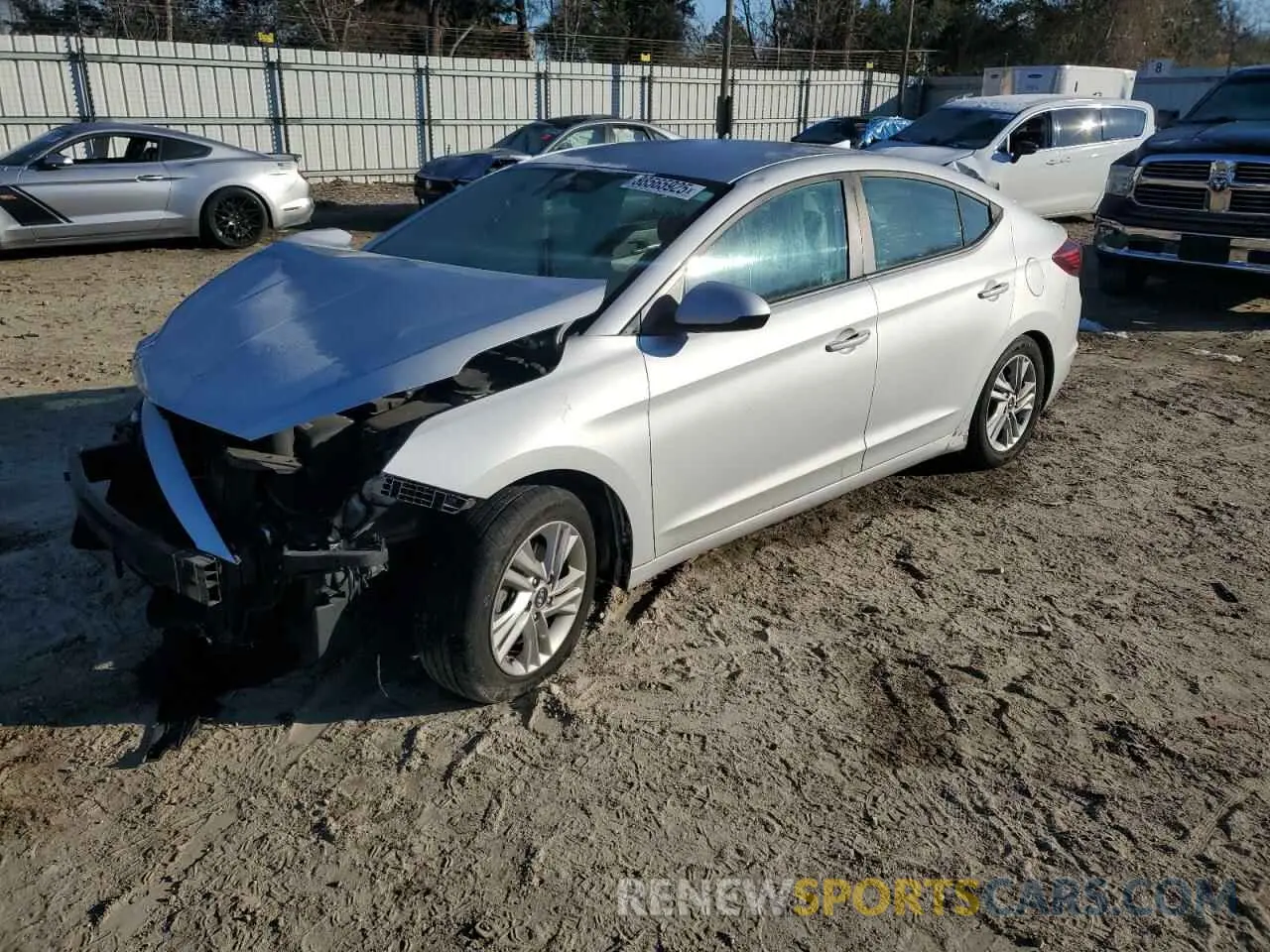 1 Photograph of a damaged car KMHD84LF0KU879928 HYUNDAI ELANTRA 2019