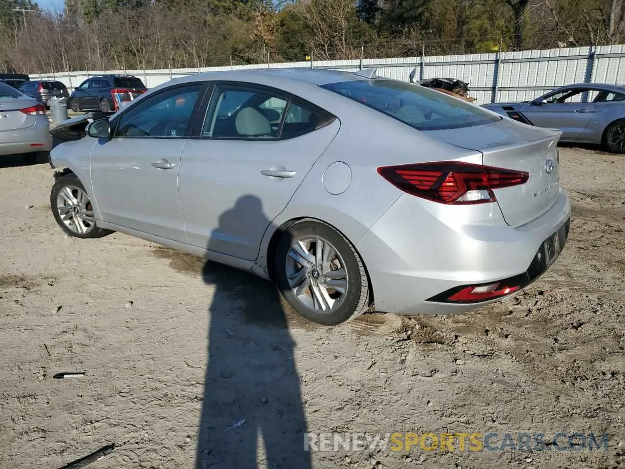 2 Photograph of a damaged car KMHD84LF0KU879928 HYUNDAI ELANTRA 2019