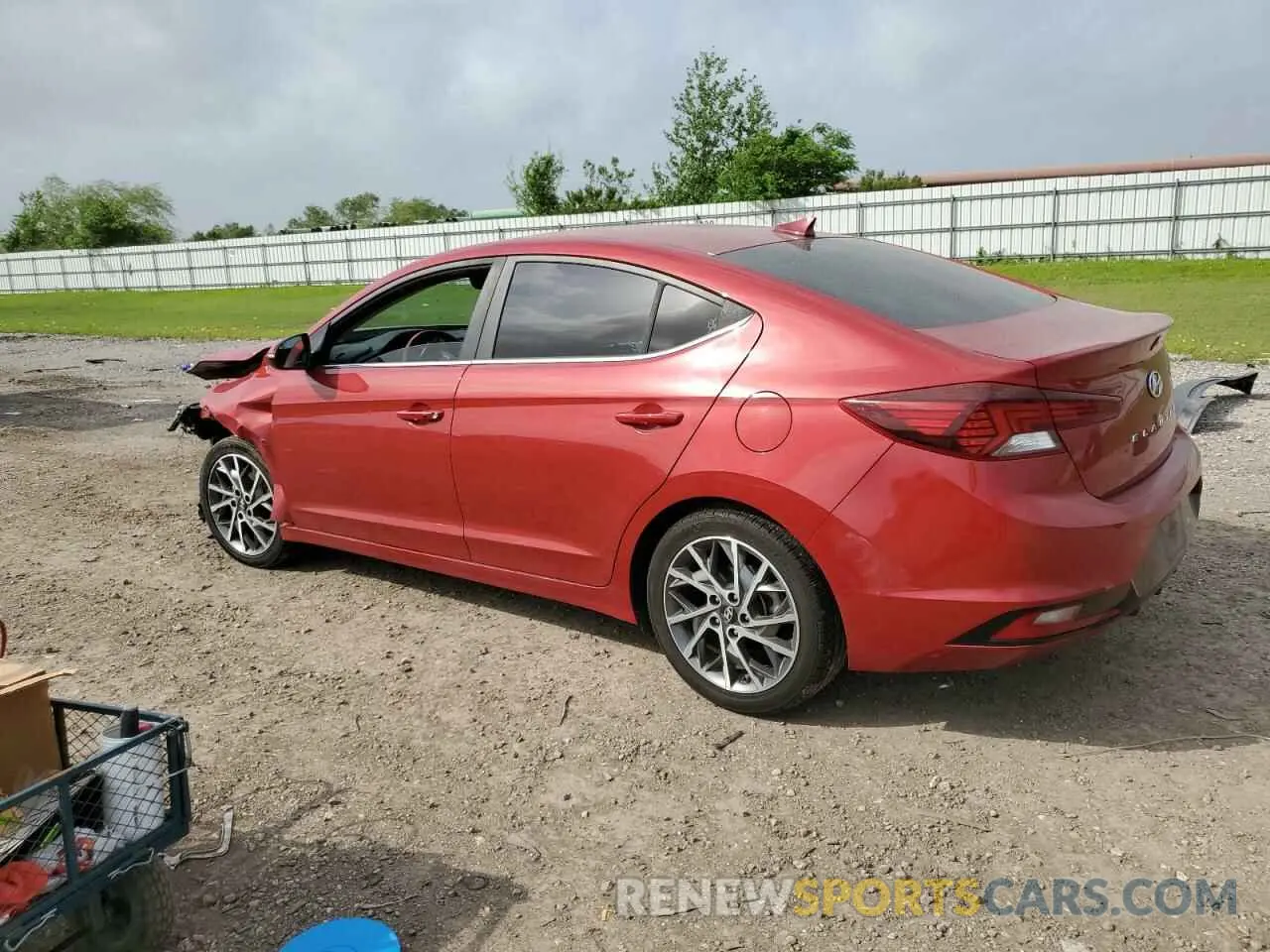 2 Photograph of a damaged car KMHD84LF2KU793584 HYUNDAI ELANTRA 2019