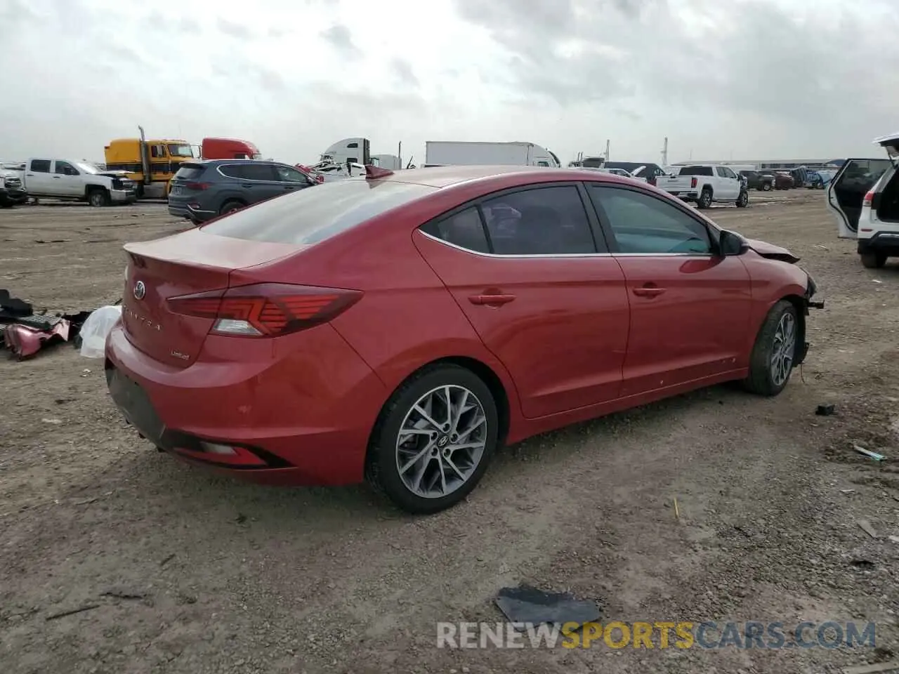 3 Photograph of a damaged car KMHD84LF2KU793584 HYUNDAI ELANTRA 2019