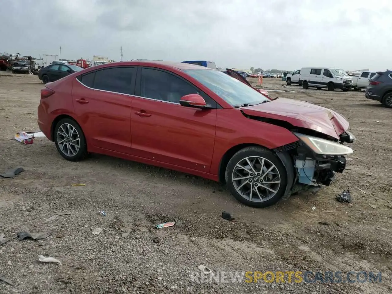 4 Photograph of a damaged car KMHD84LF2KU793584 HYUNDAI ELANTRA 2019