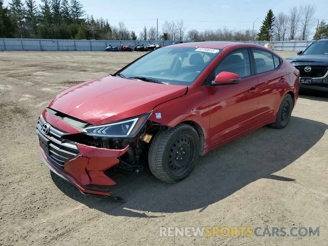 1 Фотография поврежденного автомобиля KMHD84LF2KU874715 HYUNDAI ELANTRA 2019