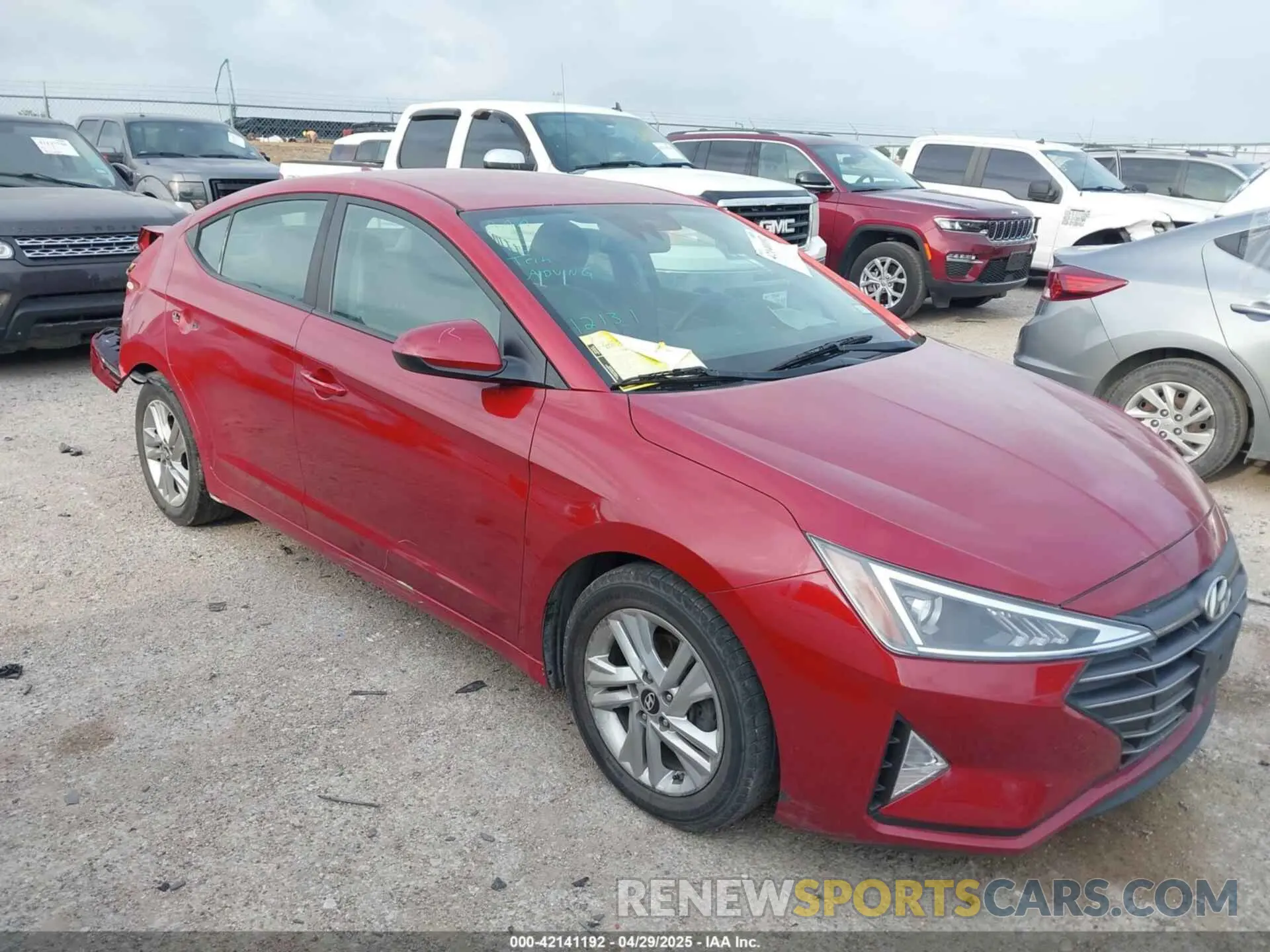 1 Photograph of a damaged car KMHD84LF3KU741672 HYUNDAI ELANTRA 2019