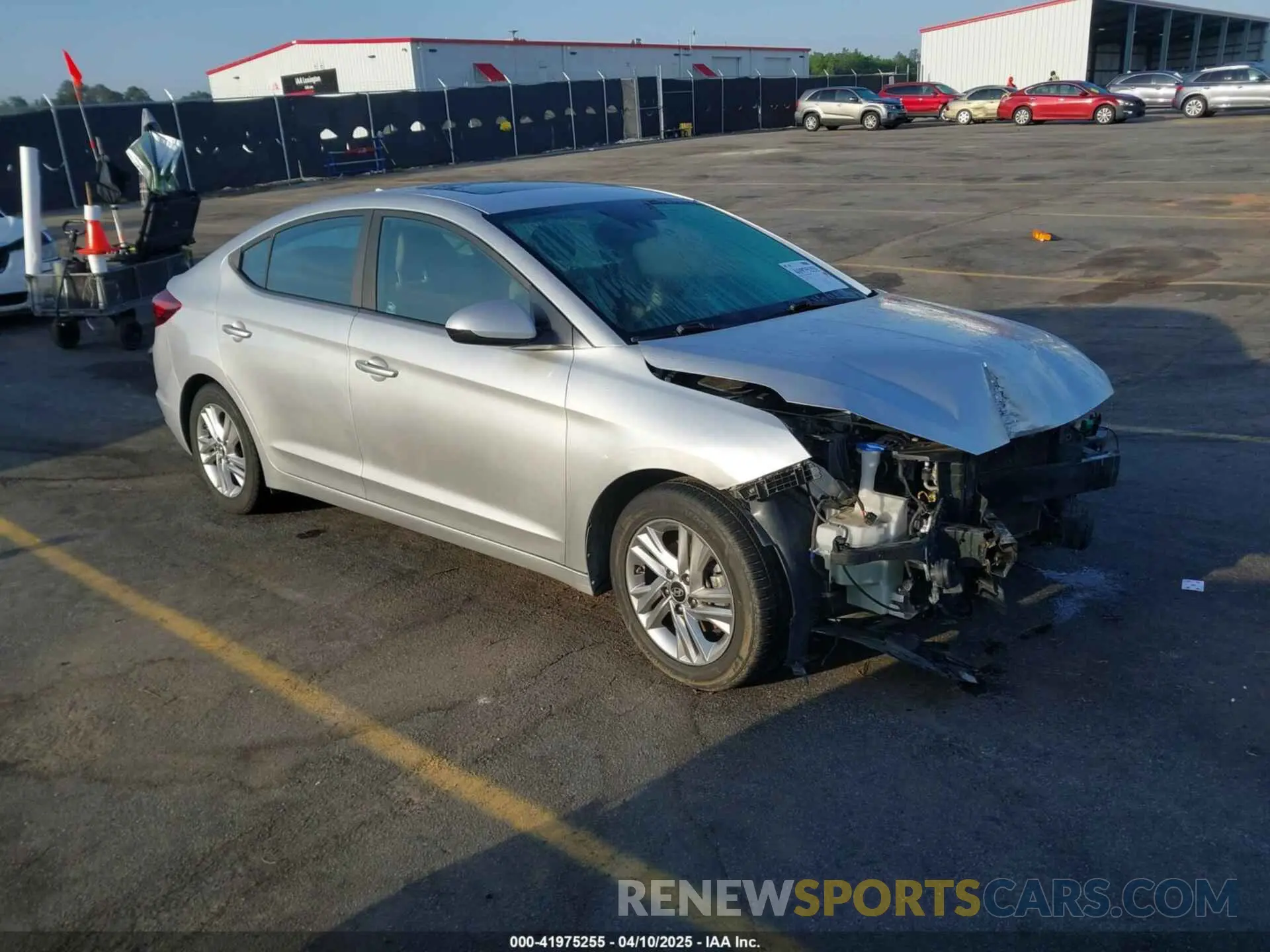 1 Photograph of a damaged car KMHD84LF4KU806786 HYUNDAI ELANTRA 2019