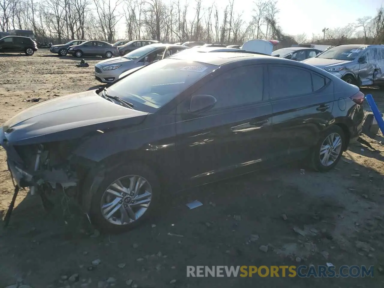 1 Photograph of a damaged car KMHD84LF4KU810045 HYUNDAI ELANTRA 2019