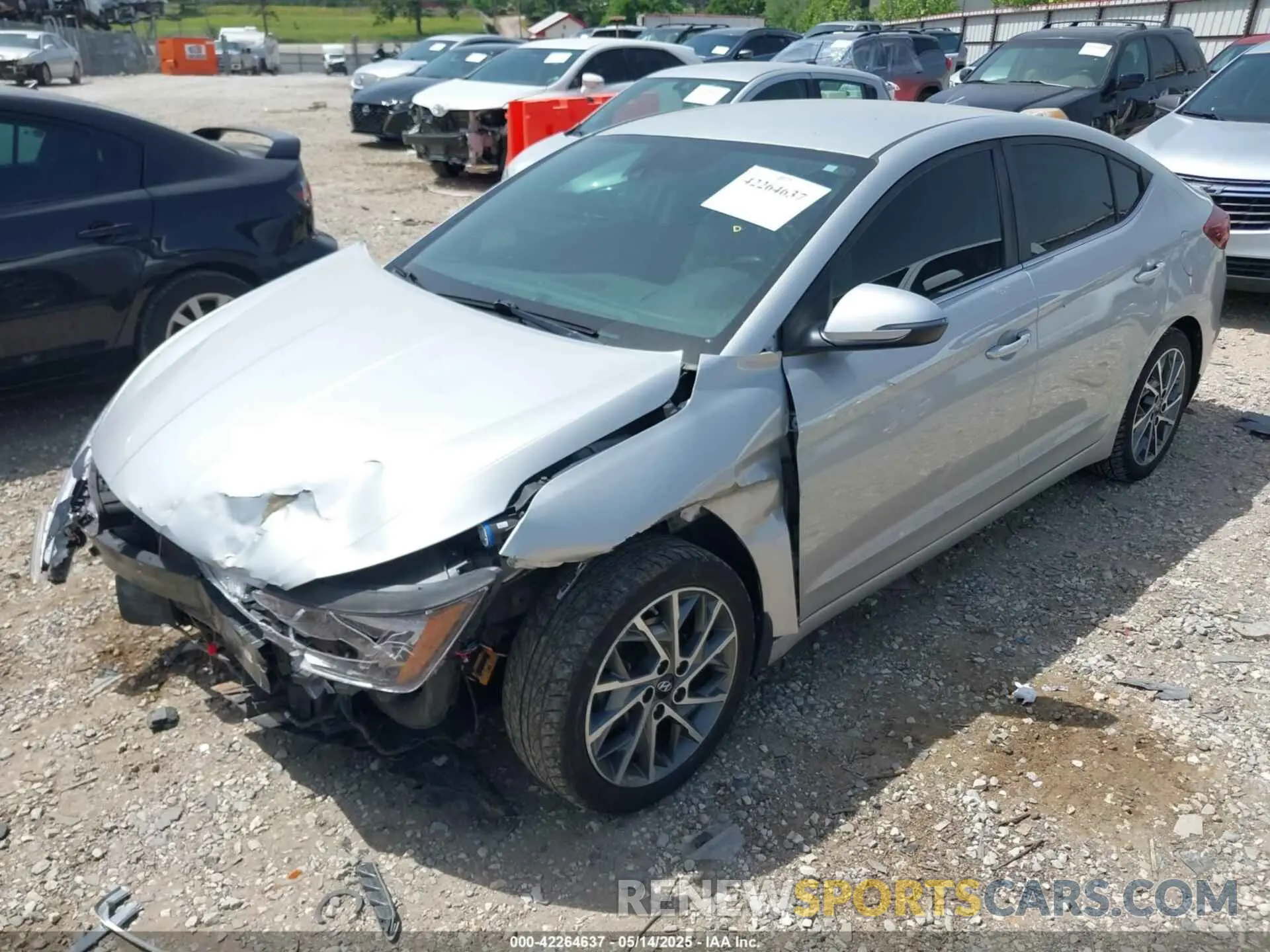 2 Photograph of a damaged car KMHD84LF4KU864915 HYUNDAI ELANTRA 2019