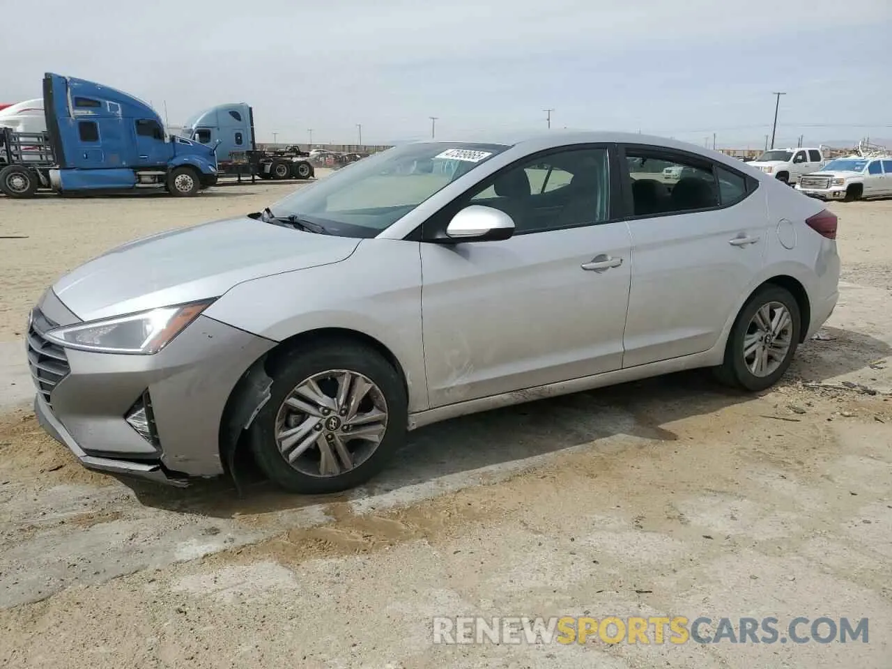 1 Photograph of a damaged car KMHD84LF6KU766419 HYUNDAI ELANTRA 2019
