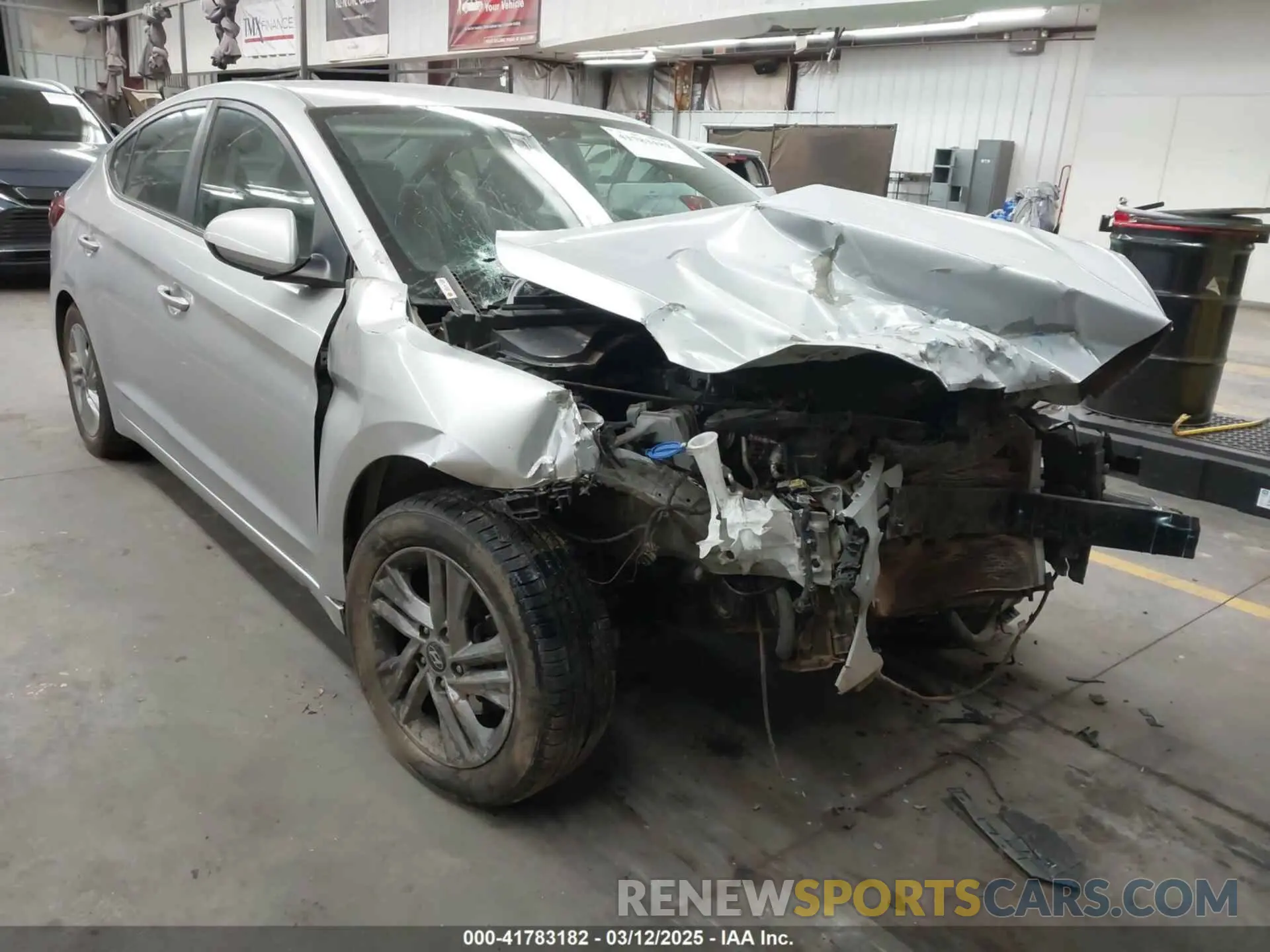 1 Photograph of a damaged car KMHD84LF6KU769398 HYUNDAI ELANTRA 2019