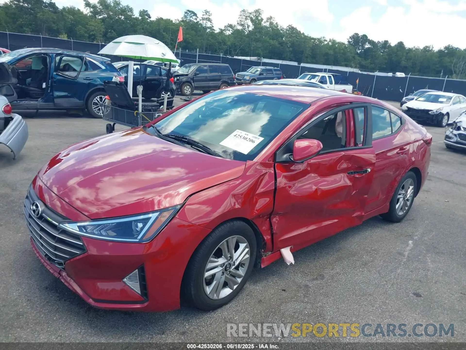 2 Photograph of a damaged car KMHD84LF6KU806742 HYUNDAI ELANTRA 2019