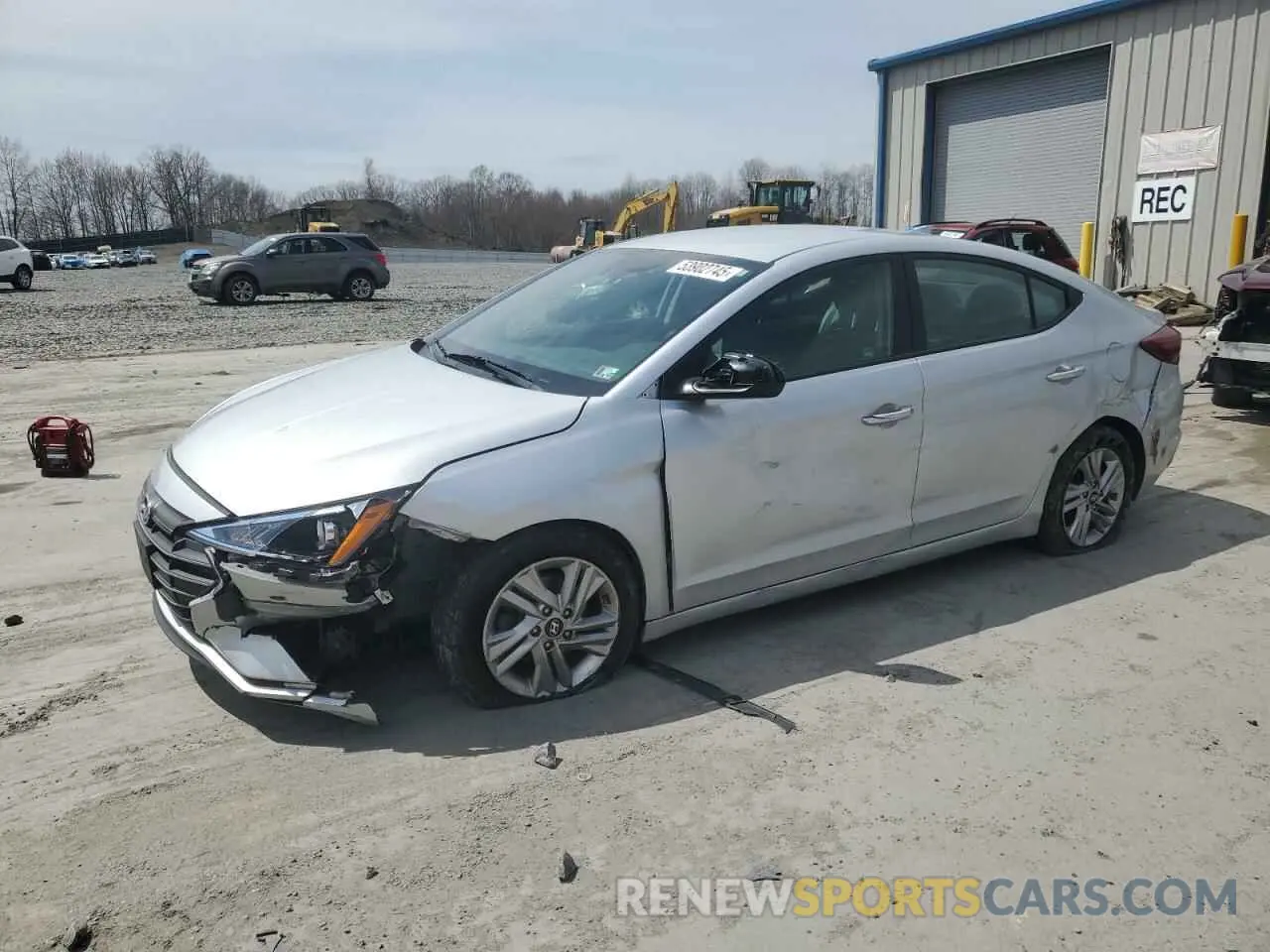 1 Photograph of a damaged car KMHD84LF7KU743750 HYUNDAI ELANTRA 2019