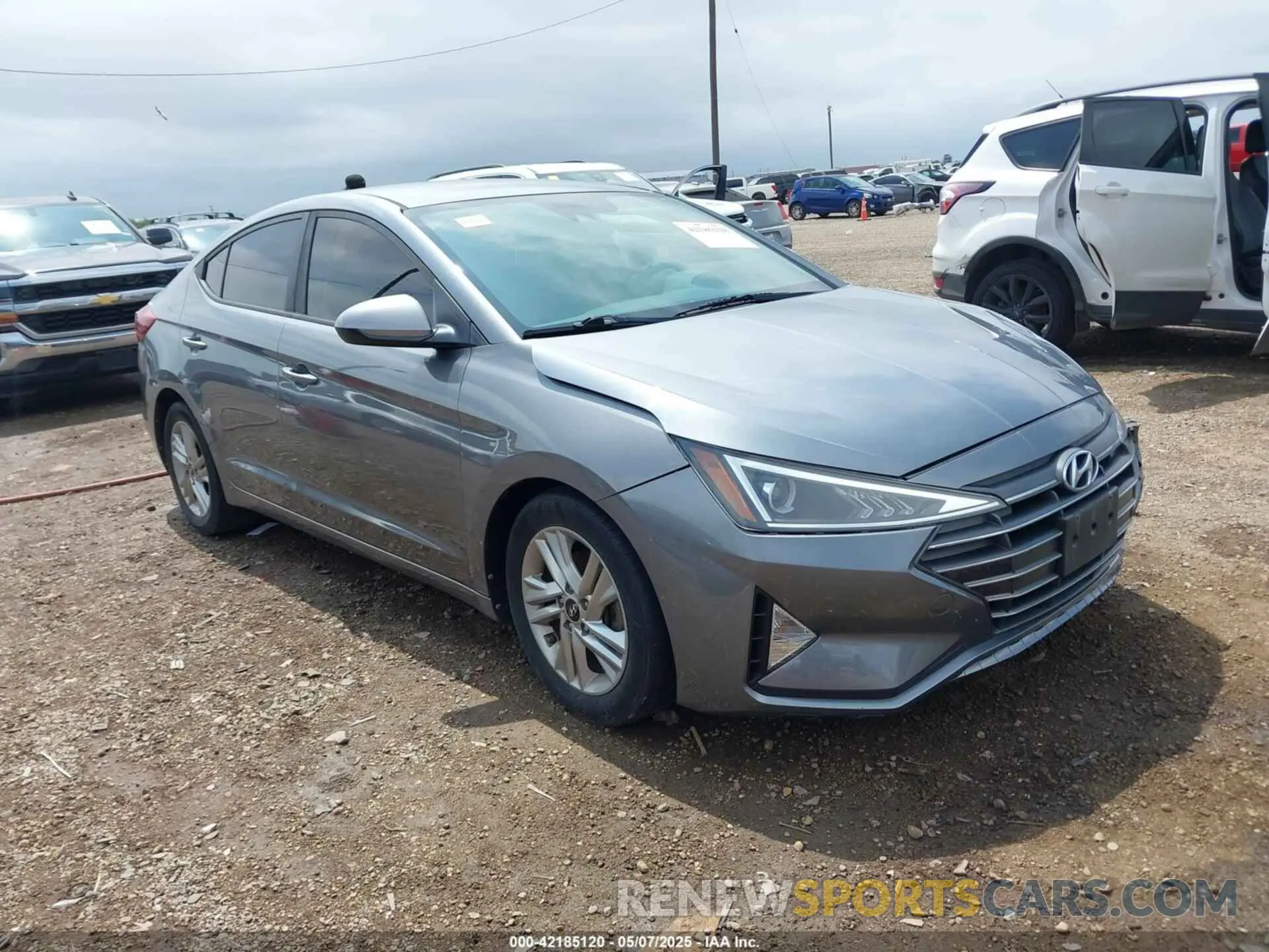 1 Photograph of a damaged car KMHD84LF7KU853603 HYUNDAI ELANTRA 2019