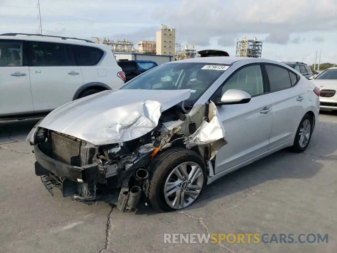 1 Photograph of a damaged car KMHD84LF8KU756023 HYUNDAI ELANTRA 2019