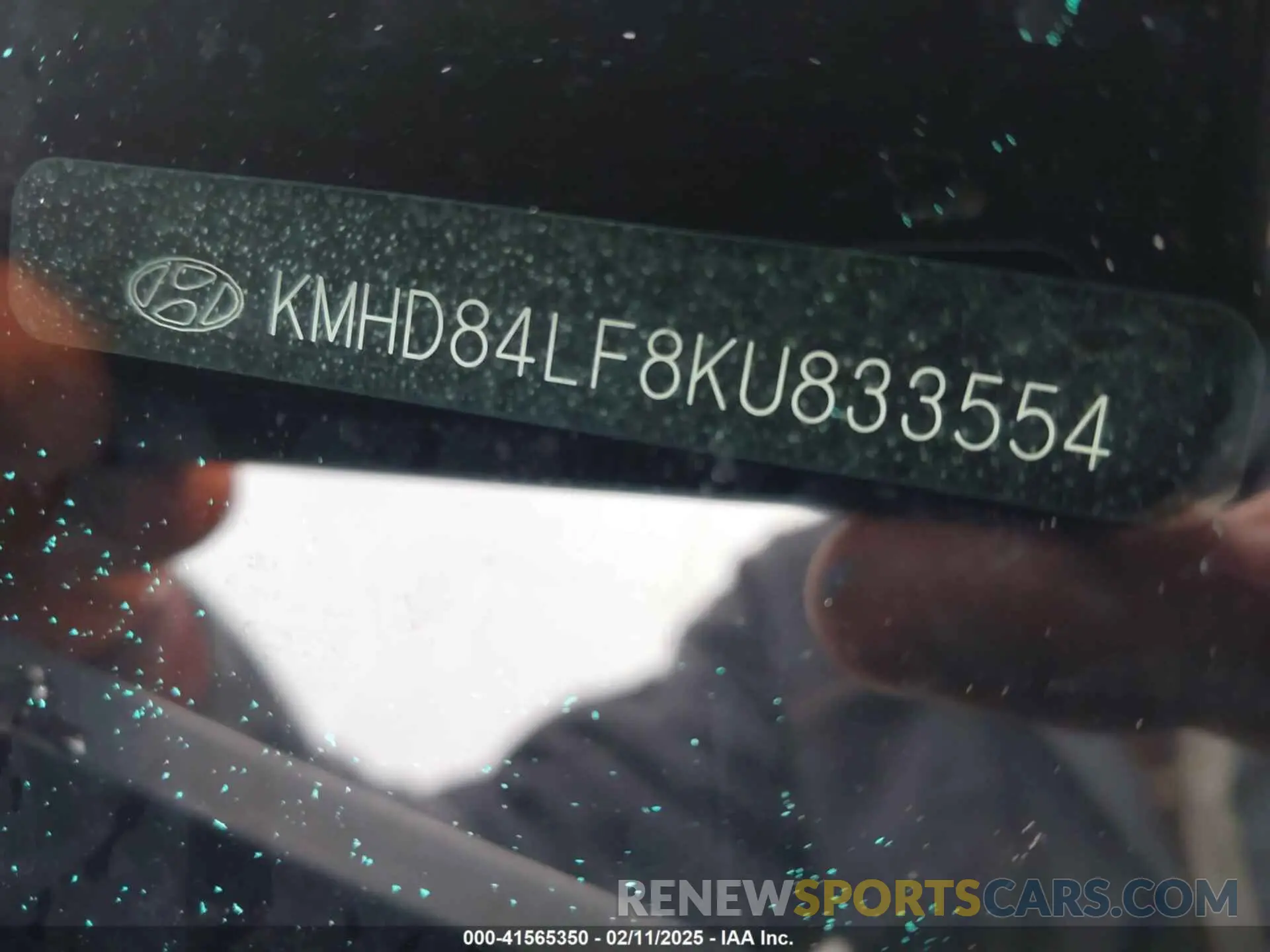 9 Photograph of a damaged car KMHD84LF8KU833554 HYUNDAI ELANTRA 2019