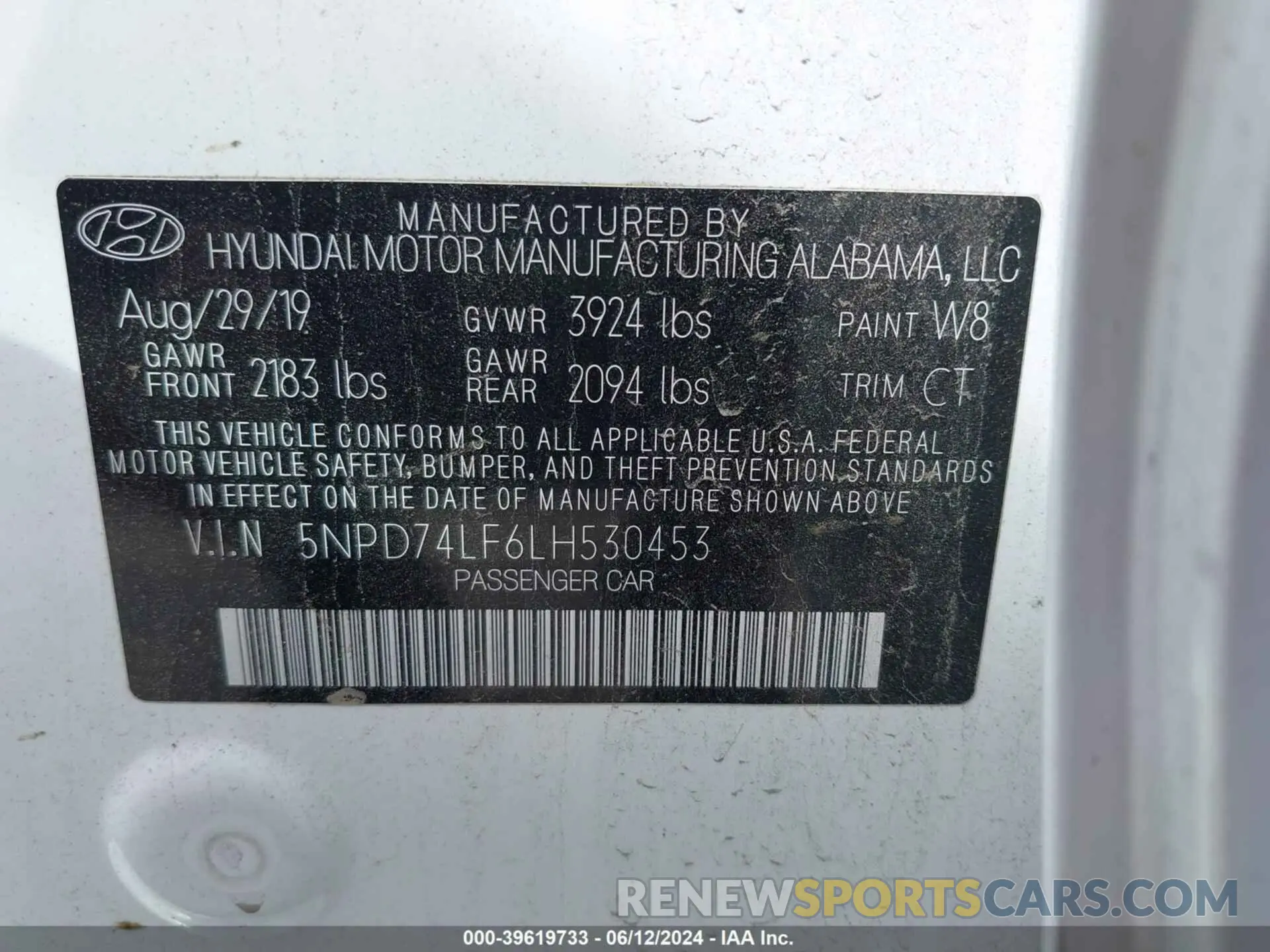 9 Photograph of a damaged car 5NPD74LF6LH530453 HYUNDAI ELANTRA 2020