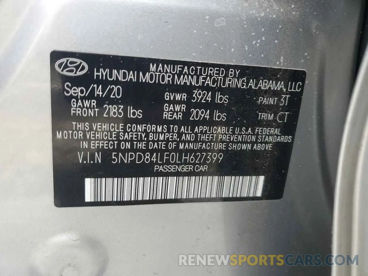 12 Фотография поврежденного автомобиля 5NPD84LF0LH627399 HYUNDAI ELANTRA 2020
