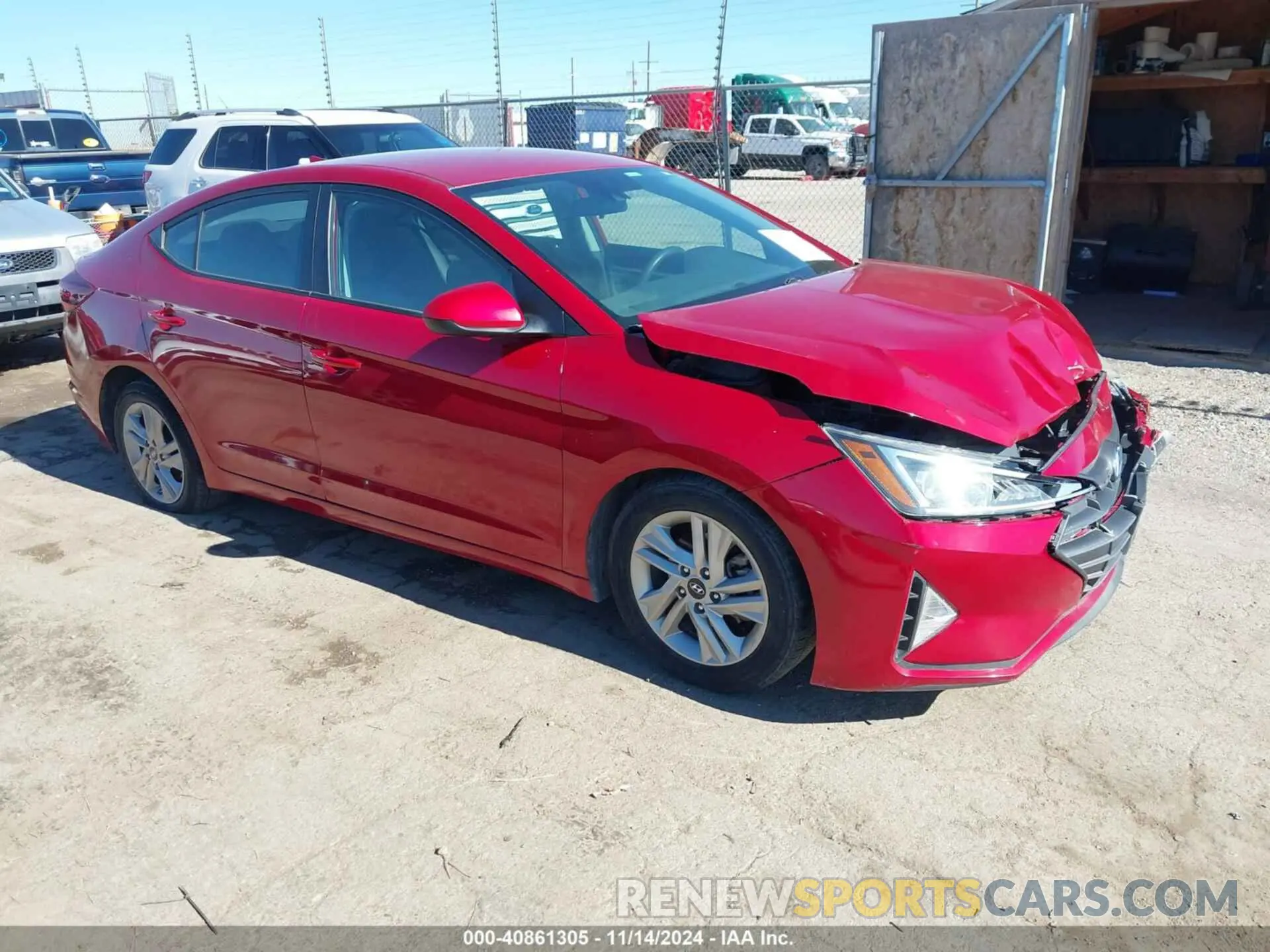 1 Photograph of a damaged car 5NPD84LF2LH542421 HYUNDAI ELANTRA 2020