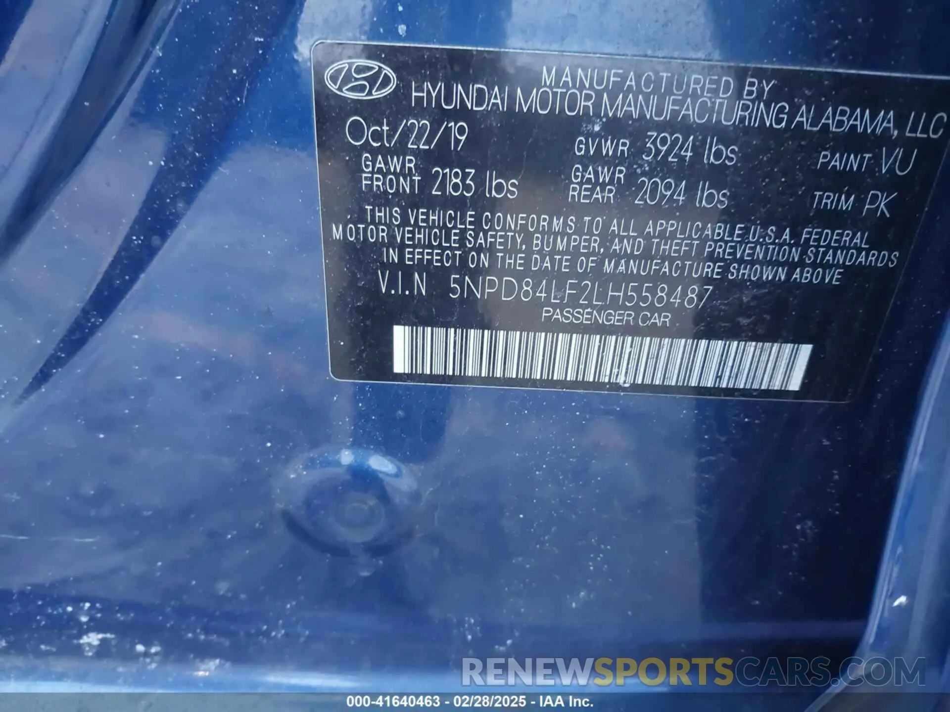 9 Фотография поврежденного автомобиля 5NPD84LF2LH558487 HYUNDAI ELANTRA 2020