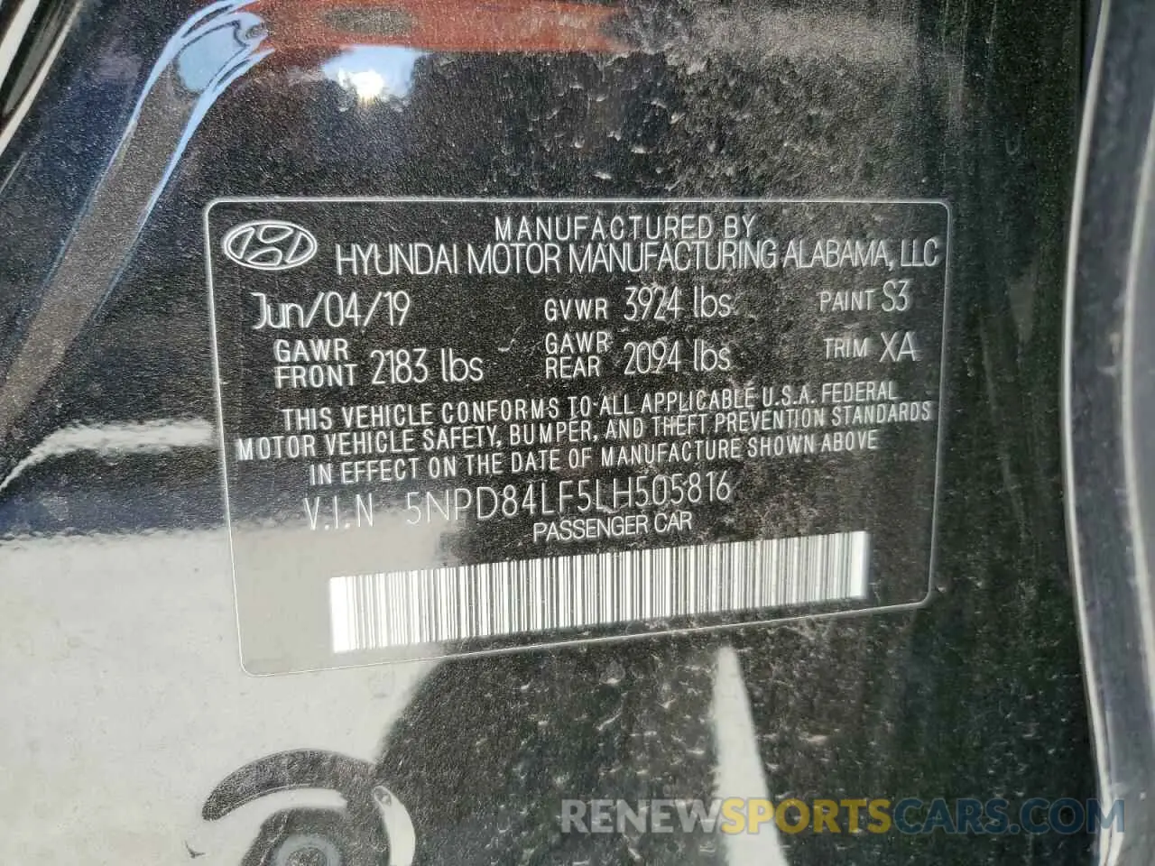 12 Фотография поврежденного автомобиля 5NPD84LF5LH505816 HYUNDAI ELANTRA 2020