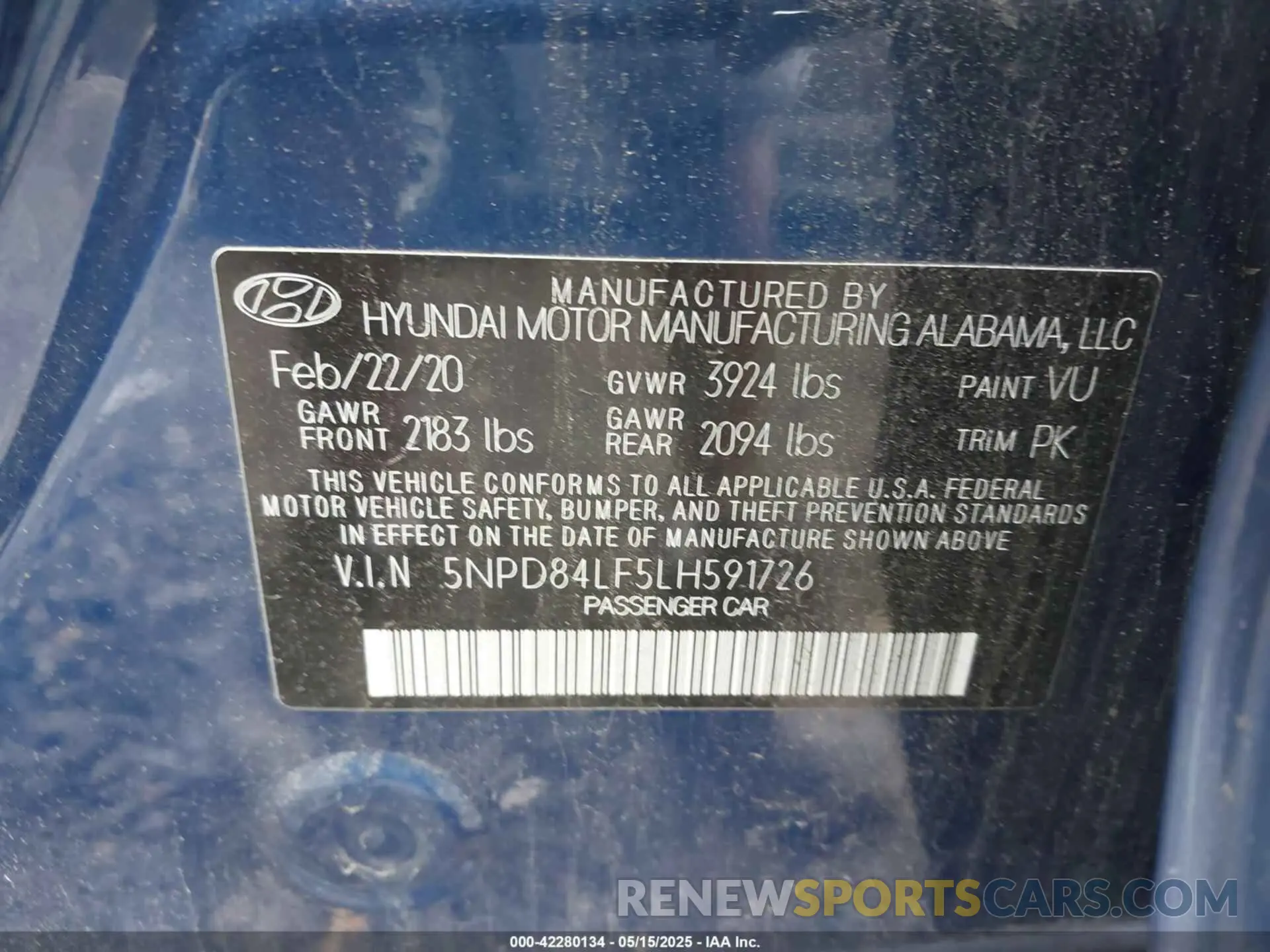9 Photograph of a damaged car 5NPD84LF5LH591726 HYUNDAI ELANTRA 2020