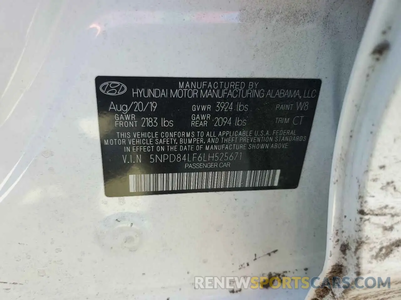 12 Photograph of a damaged car 5NPD84LF6LH525671 HYUNDAI ELANTRA 2020