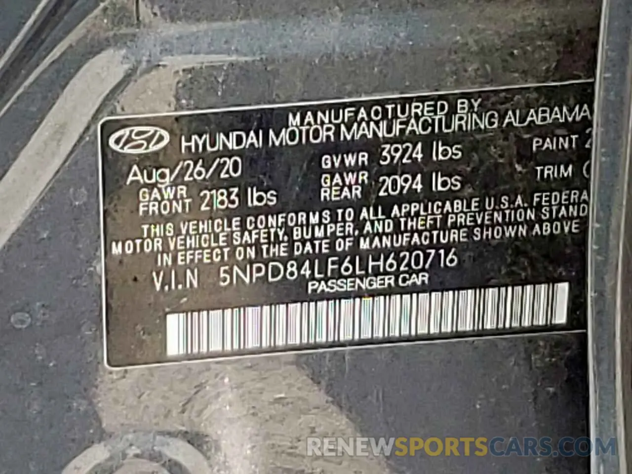 12 Фотография поврежденного автомобиля 5NPD84LF6LH620716 HYUNDAI ELANTRA 2020