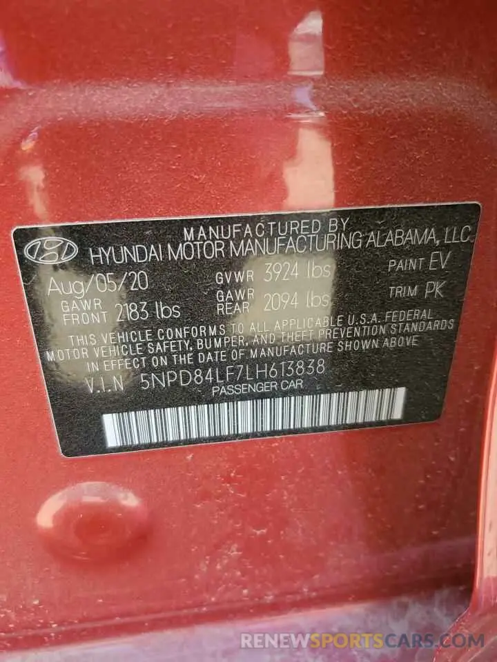 14 Фотография поврежденного автомобиля 5NPD84LF7LH613838 HYUNDAI ELANTRA 2020