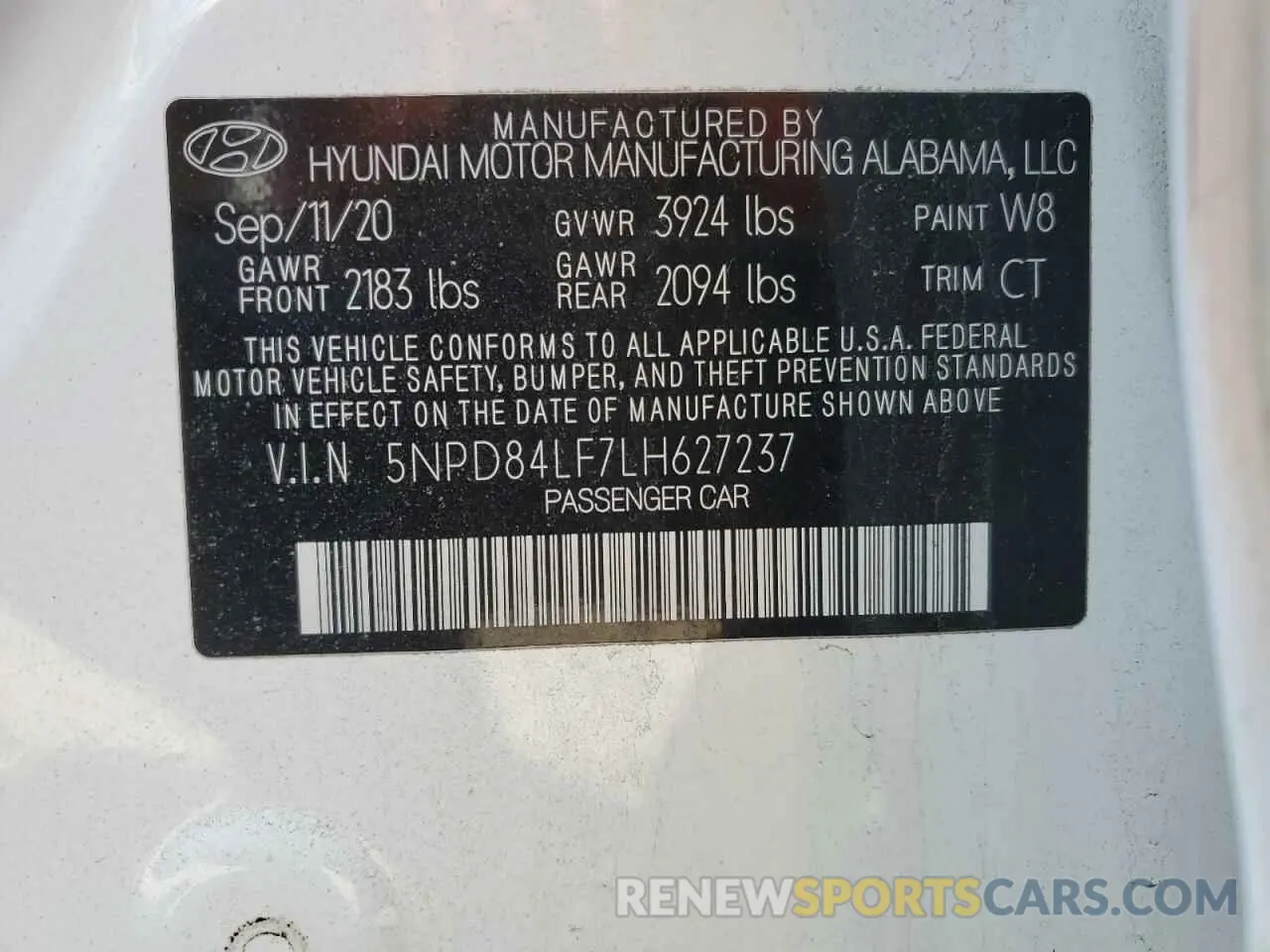 12 Фотография поврежденного автомобиля 5NPD84LF7LH627237 HYUNDAI ELANTRA 2020