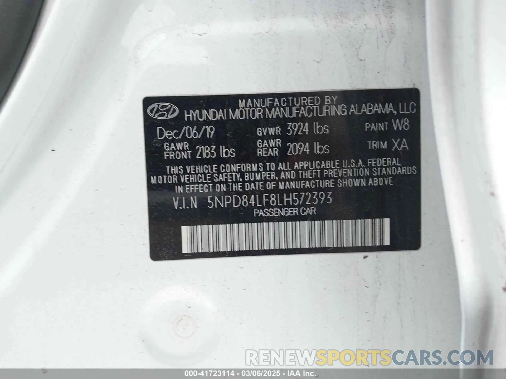 9 Фотография поврежденного автомобиля 5NPD84LF8LH572393 HYUNDAI ELANTRA 2020