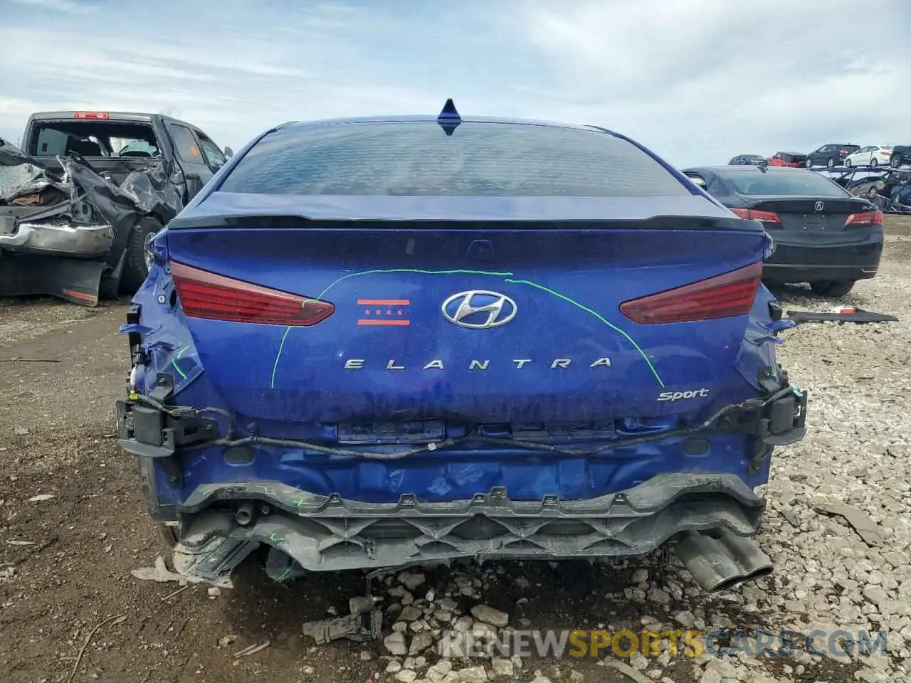 6 Photograph of a damaged car KMHD04LB0LU037824 HYUNDAI ELANTRA 2020