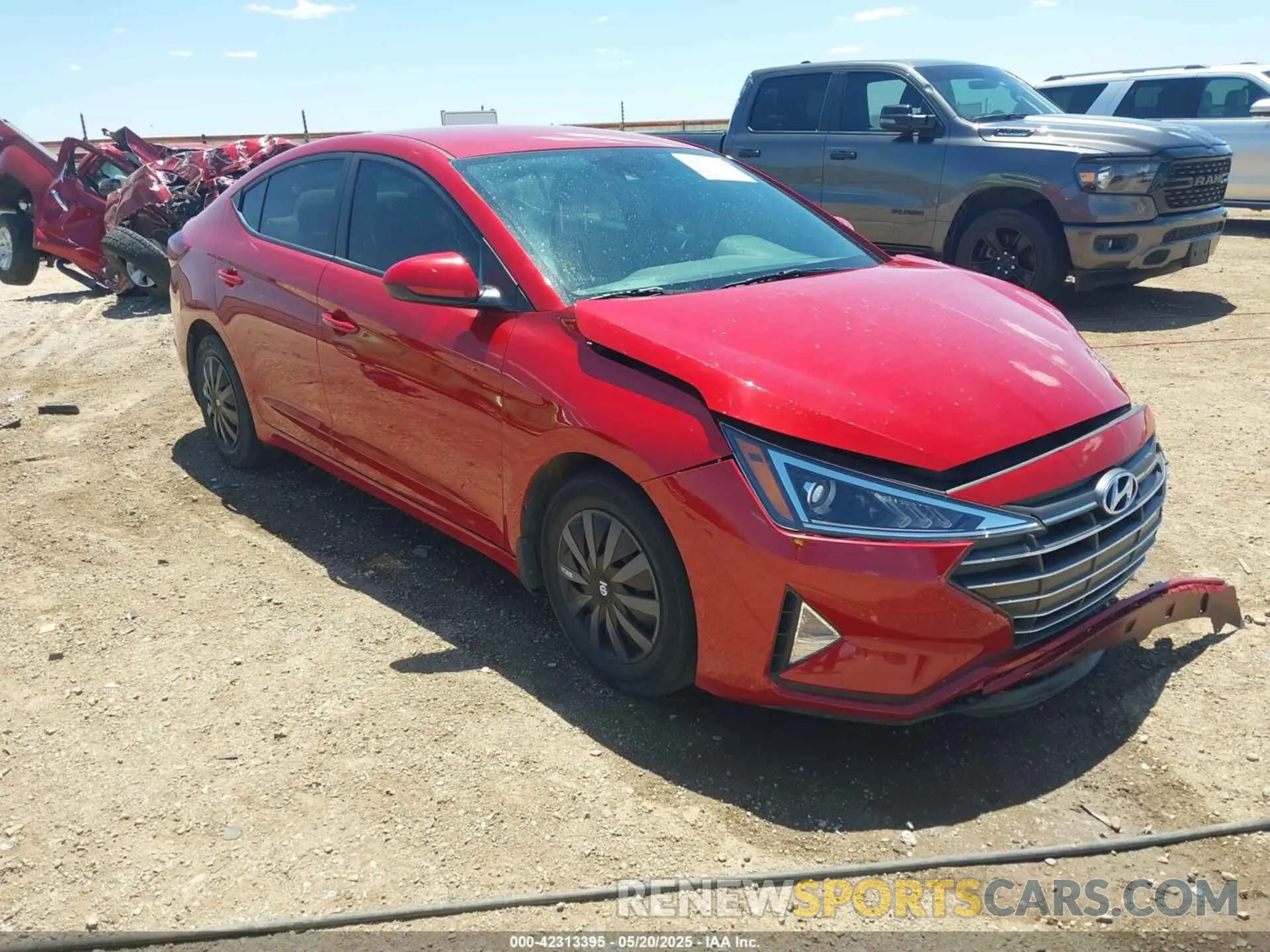 1 Фотография поврежденного автомобиля KMHD74LF0LU091896 HYUNDAI ELANTRA 2020