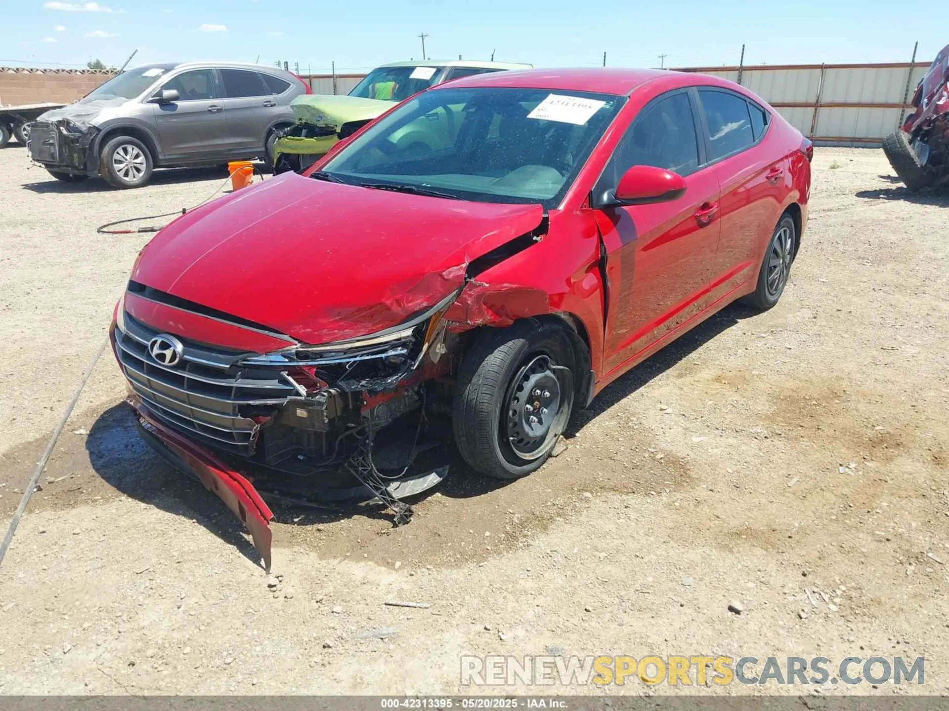 2 Фотография поврежденного автомобиля KMHD74LF0LU091896 HYUNDAI ELANTRA 2020
