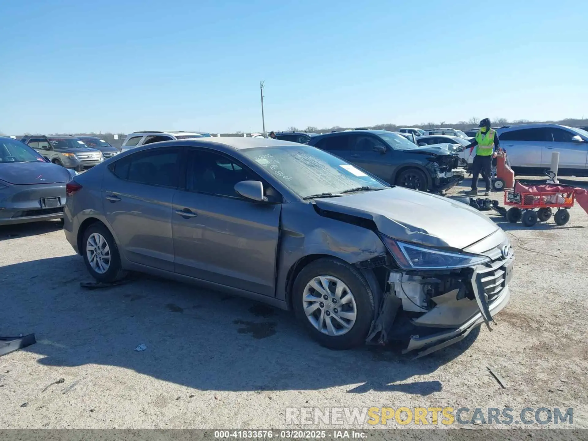 1 Photograph of a damaged car KMHD74LF0LU913385 HYUNDAI ELANTRA 2020