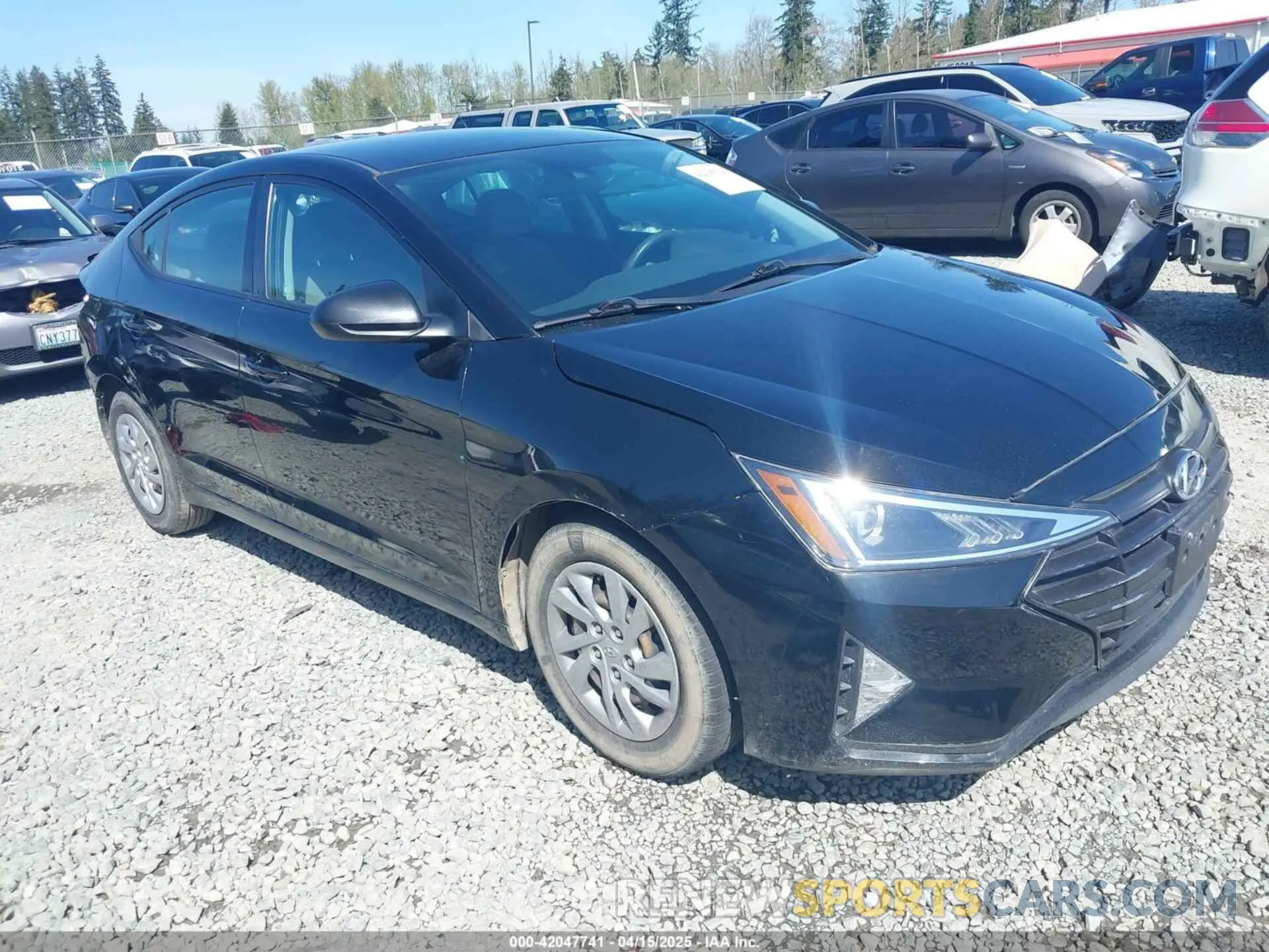 1 Photograph of a damaged car KMHD74LF3LU975671 HYUNDAI ELANTRA 2020