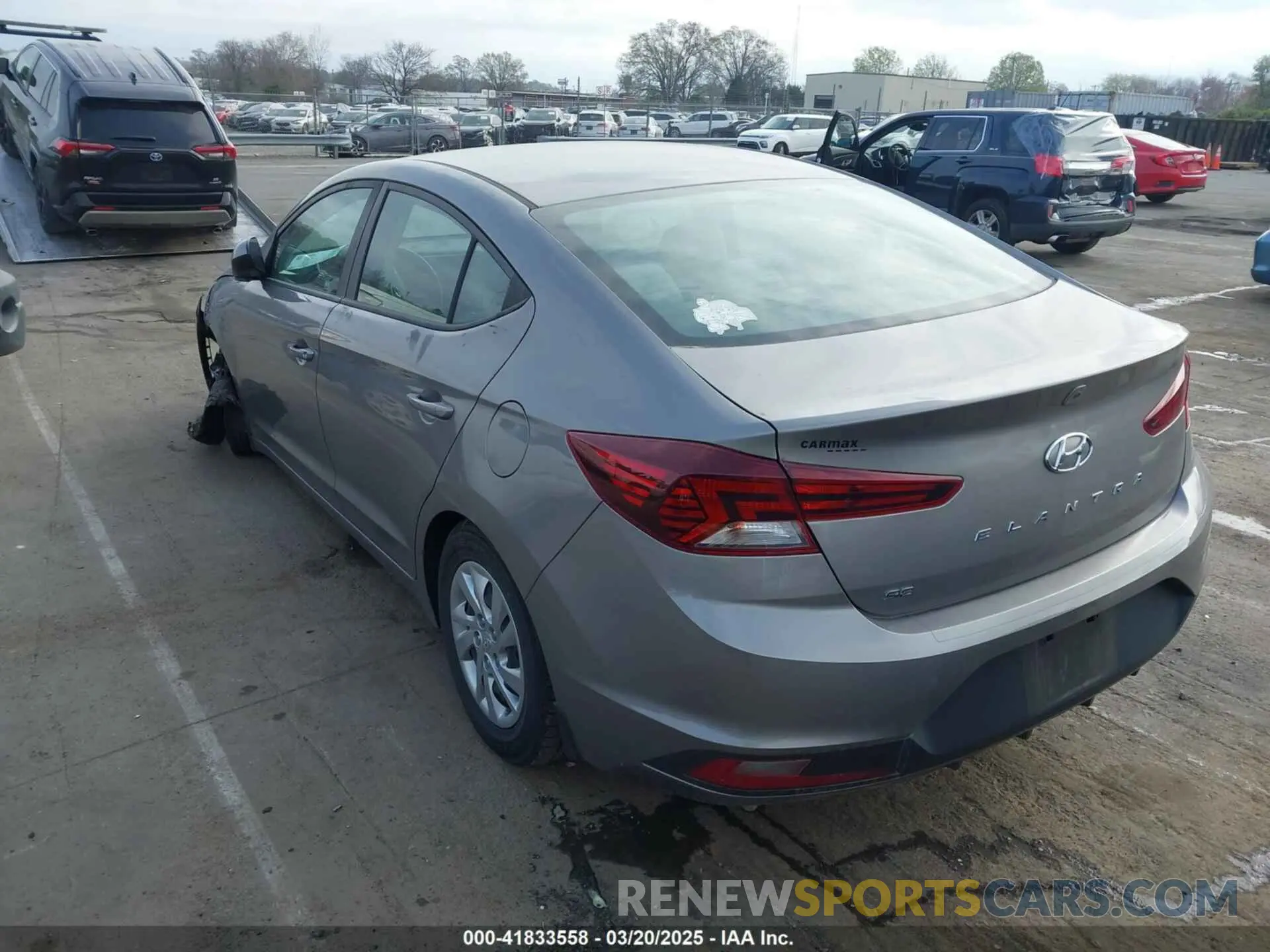 3 Photograph of a damaged car KMHD74LF6LU995588 HYUNDAI ELANTRA 2020