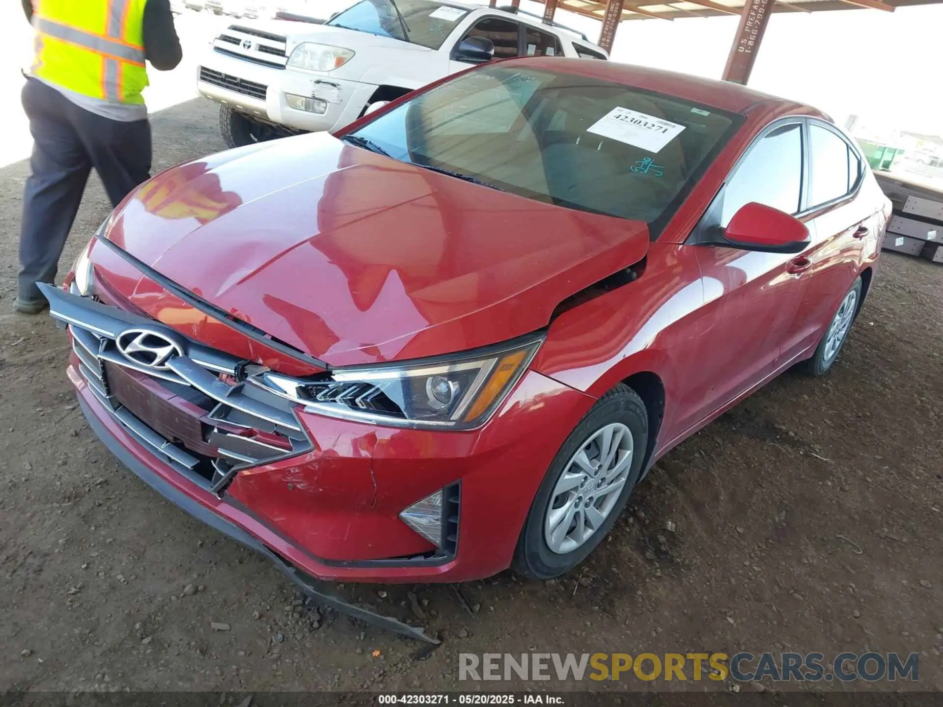 2 Фотография поврежденного автомобиля KMHD74LFXLU106260 HYUNDAI ELANTRA 2020