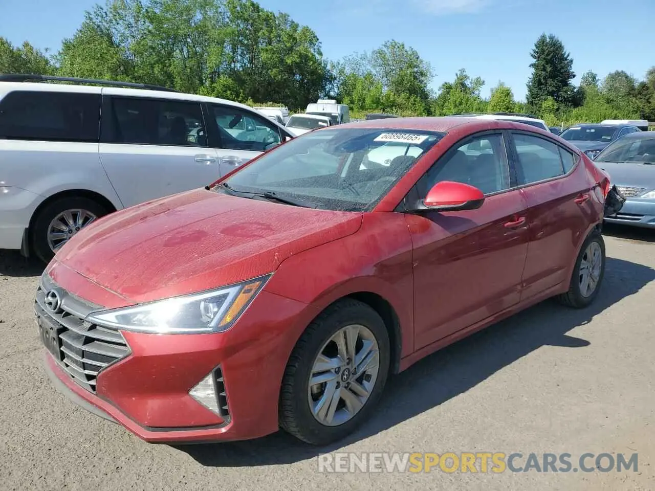 1 Photograph of a damaged car KMHD84LF0LU034465 HYUNDAI ELANTRA 2020