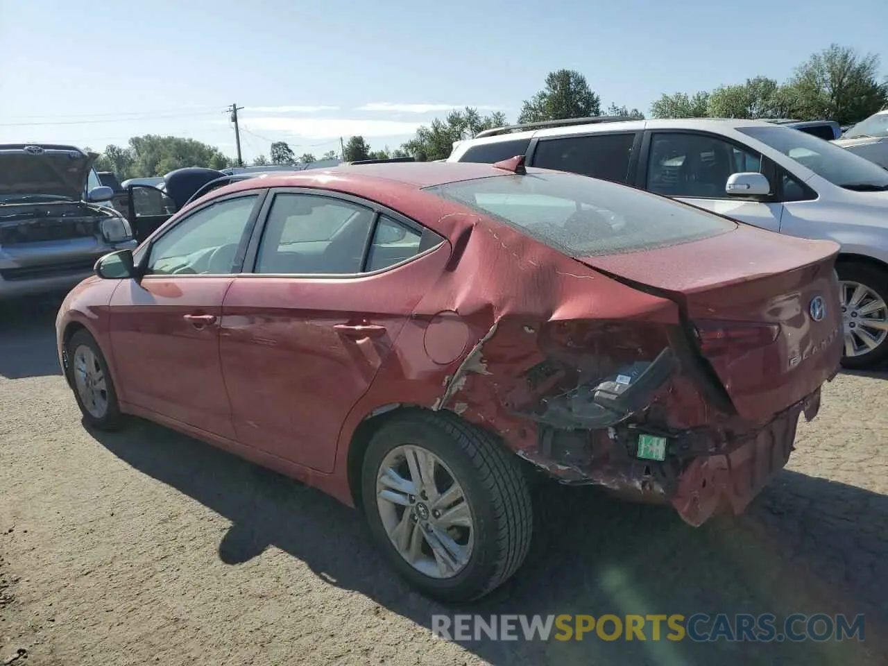2 Photograph of a damaged car KMHD84LF0LU034465 HYUNDAI ELANTRA 2020