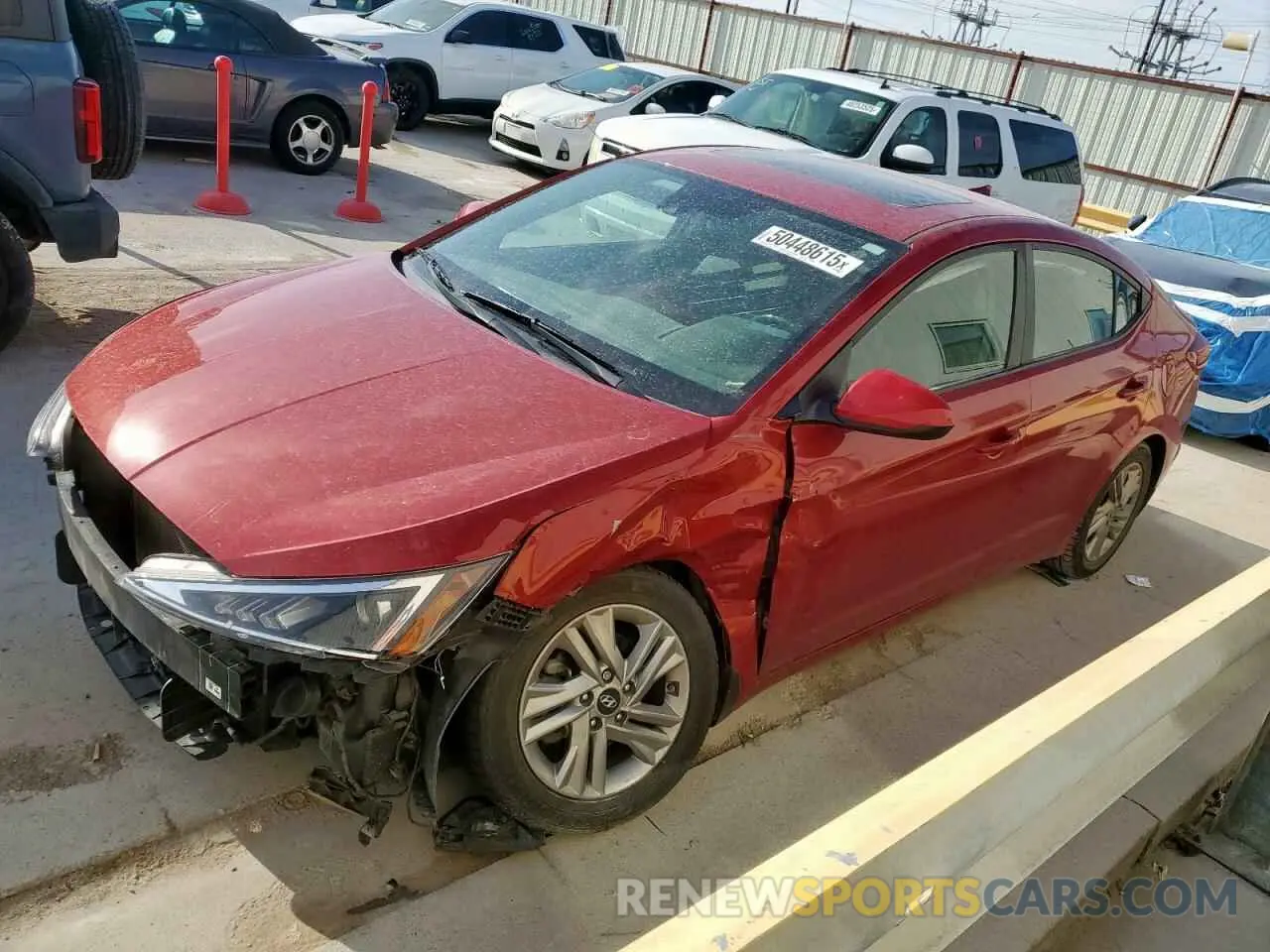1 Photograph of a damaged car KMHD84LF0LU917904 HYUNDAI ELANTRA 2020