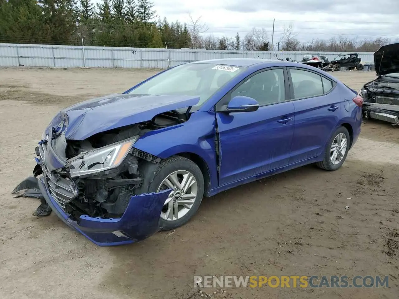 1 Photograph of a damaged car KMHD84LF2LU083439 HYUNDAI ELANTRA 2020