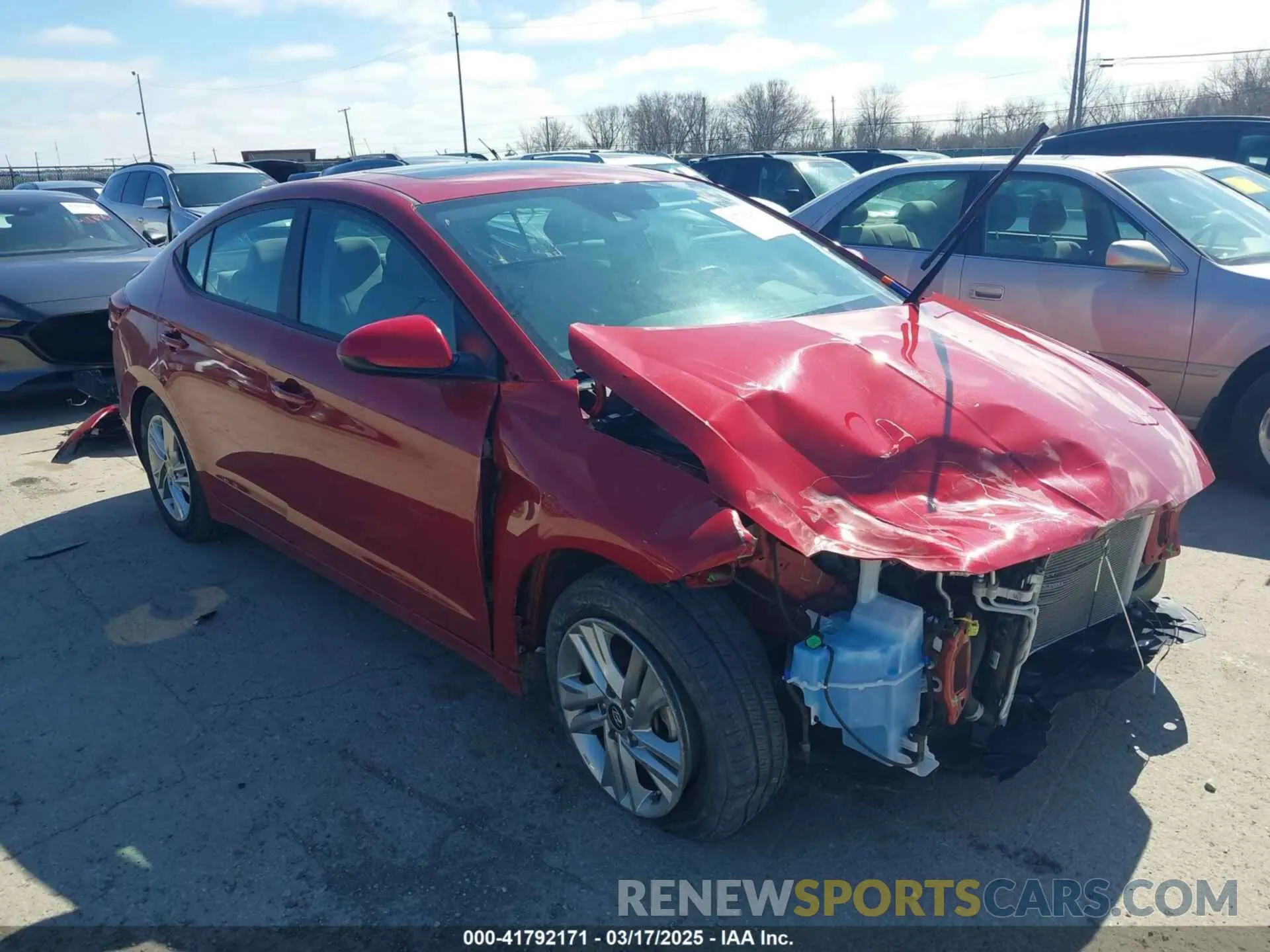 1 Фотография поврежденного автомобиля KMHD84LF6LU029187 HYUNDAI ELANTRA 2020