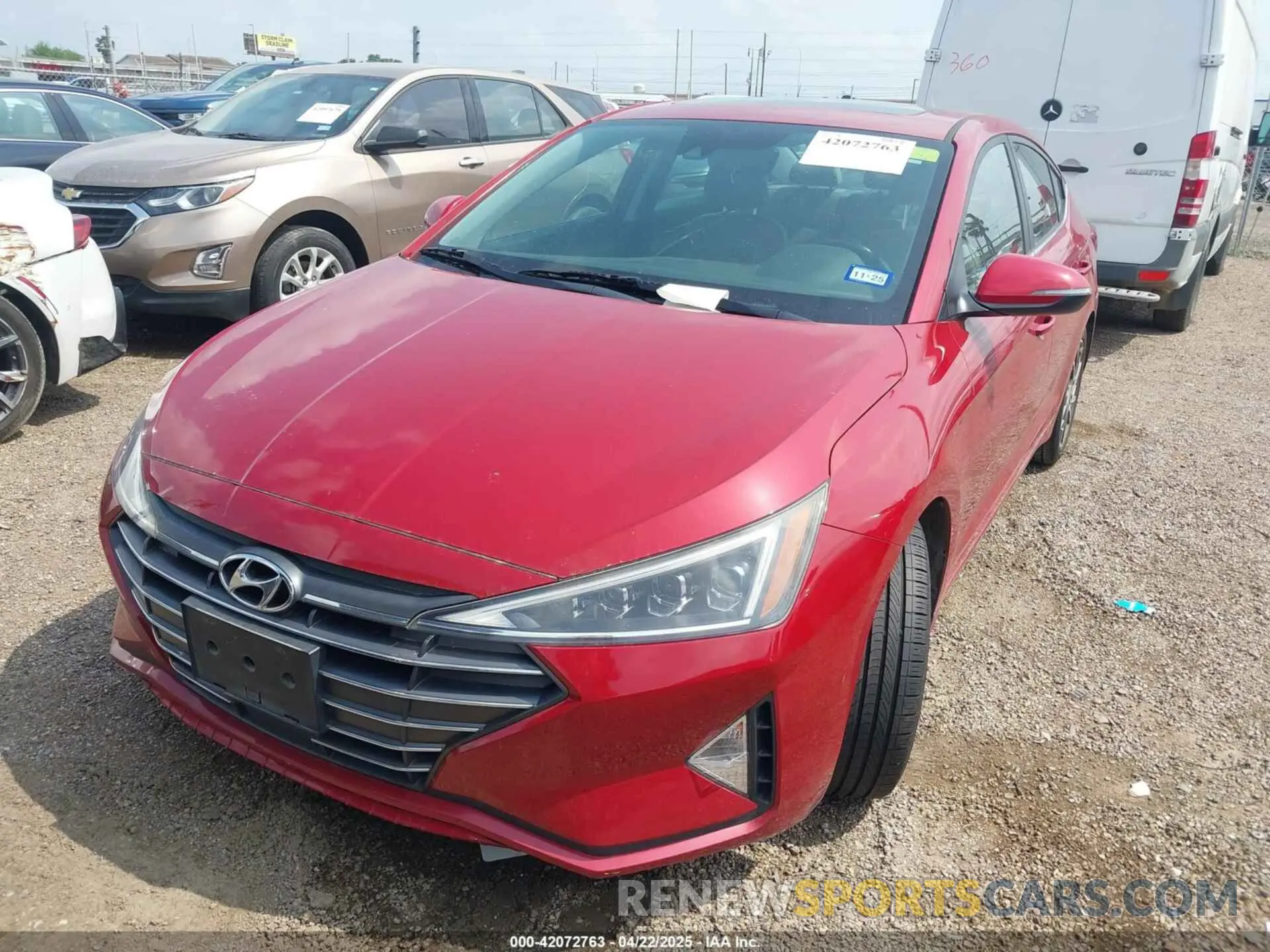 2 Photograph of a damaged car KMHD84LF8LU107789 HYUNDAI ELANTRA 2020