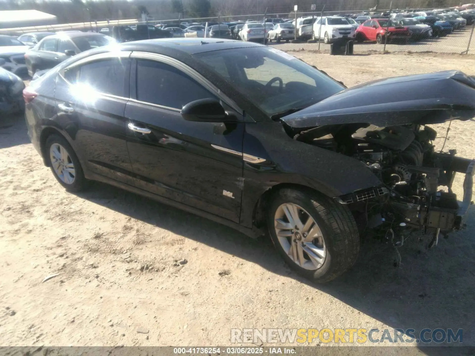 1 Photograph of a damaged car KMHD84LF9LU986736 HYUNDAI ELANTRA 2020
