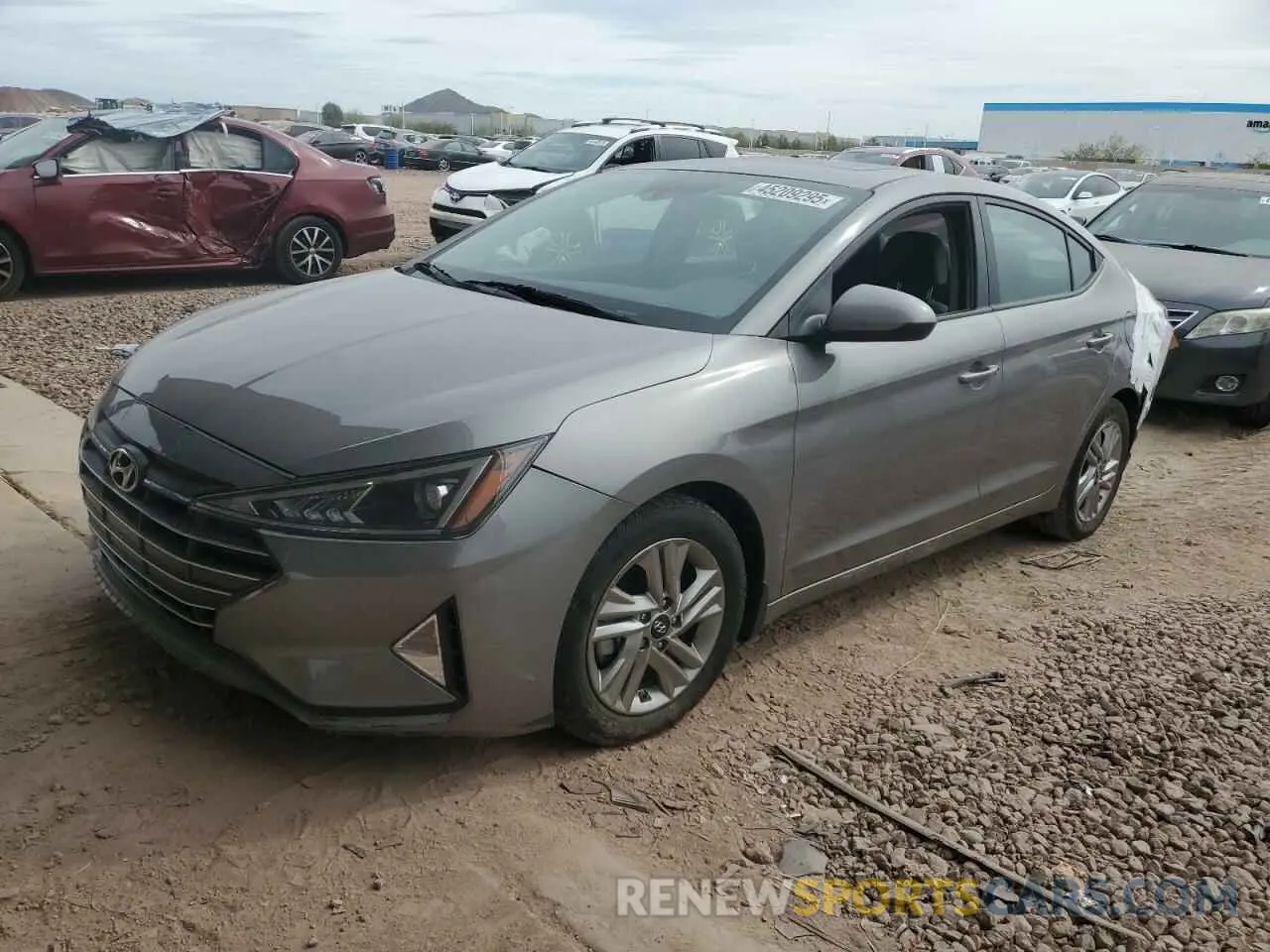 1 Photograph of a damaged car KMHD84LFXLU106336 HYUNDAI ELANTRA 2020