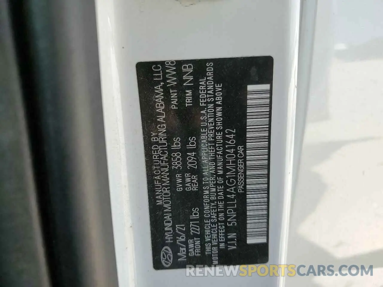 15 Photograph of a damaged car 5NPLL4AG1MH041642 HYUNDAI ELANTRA 2021
